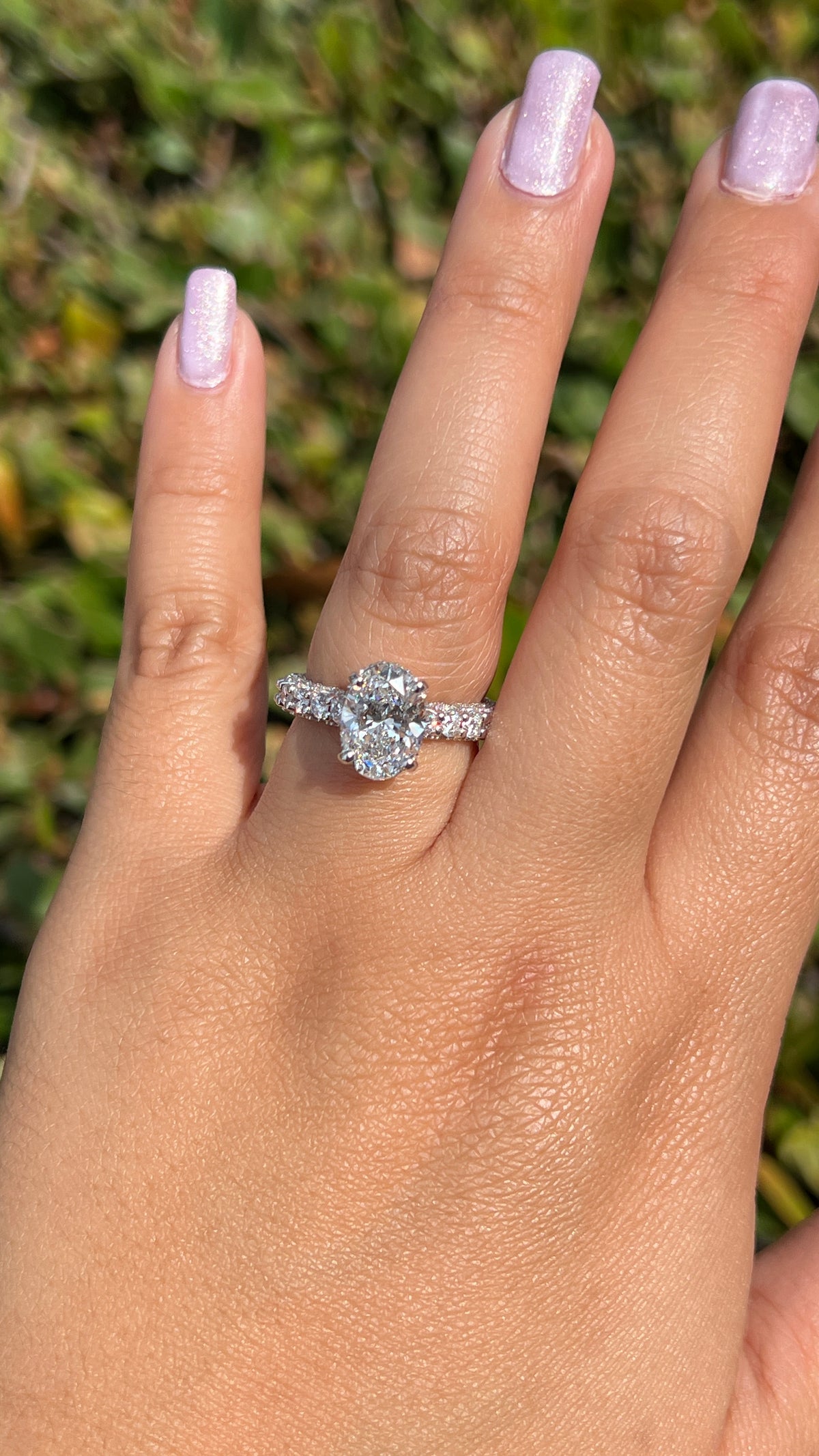 Christi 2.50ct E-VS1 Oval Cut Lab Grown Diamond Engagement Ring 14K Gold