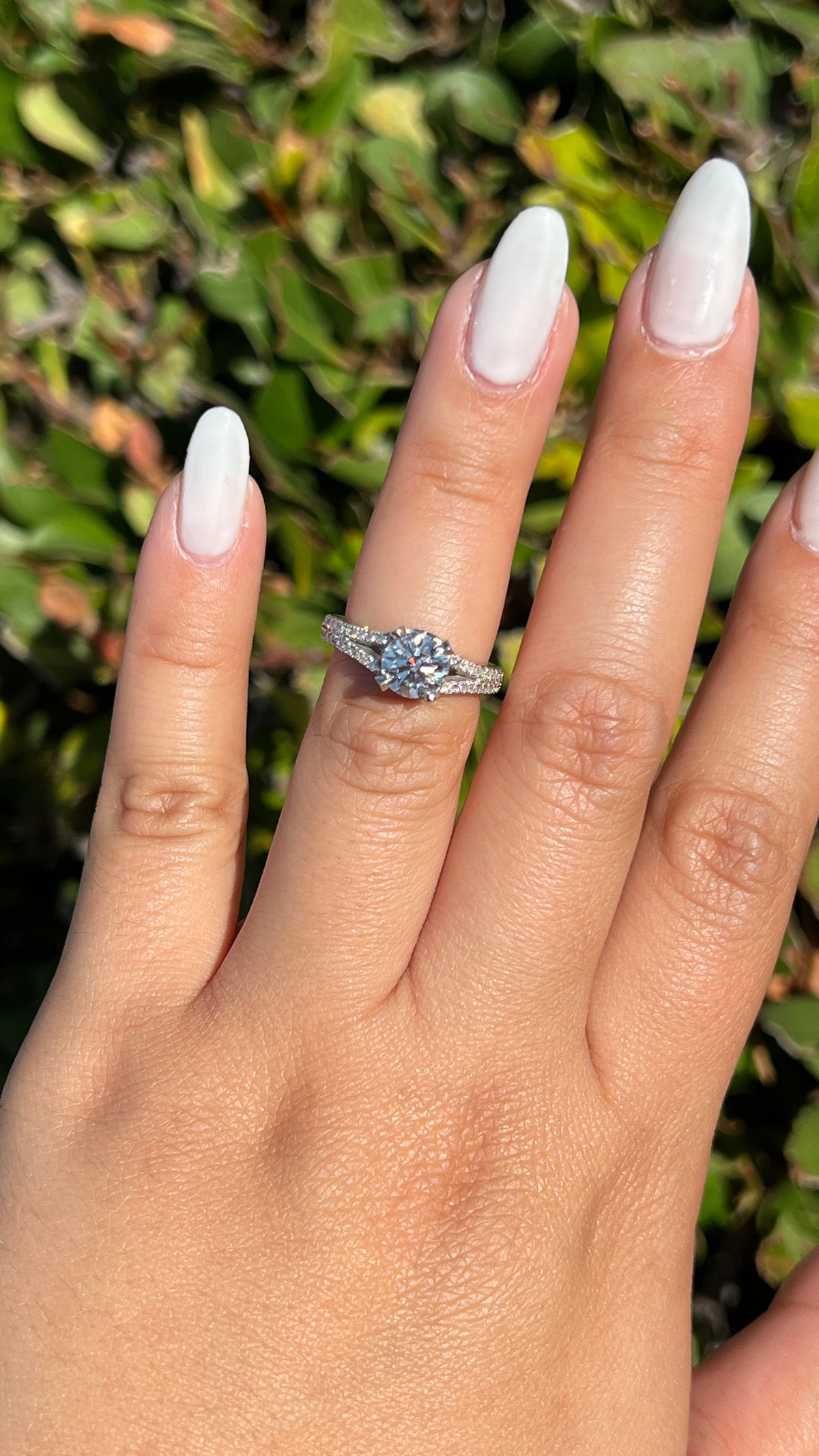 Erin 1.08ct E-VS1 Round Cut Lab Grown Diamond Engagement Ring 14K Gold