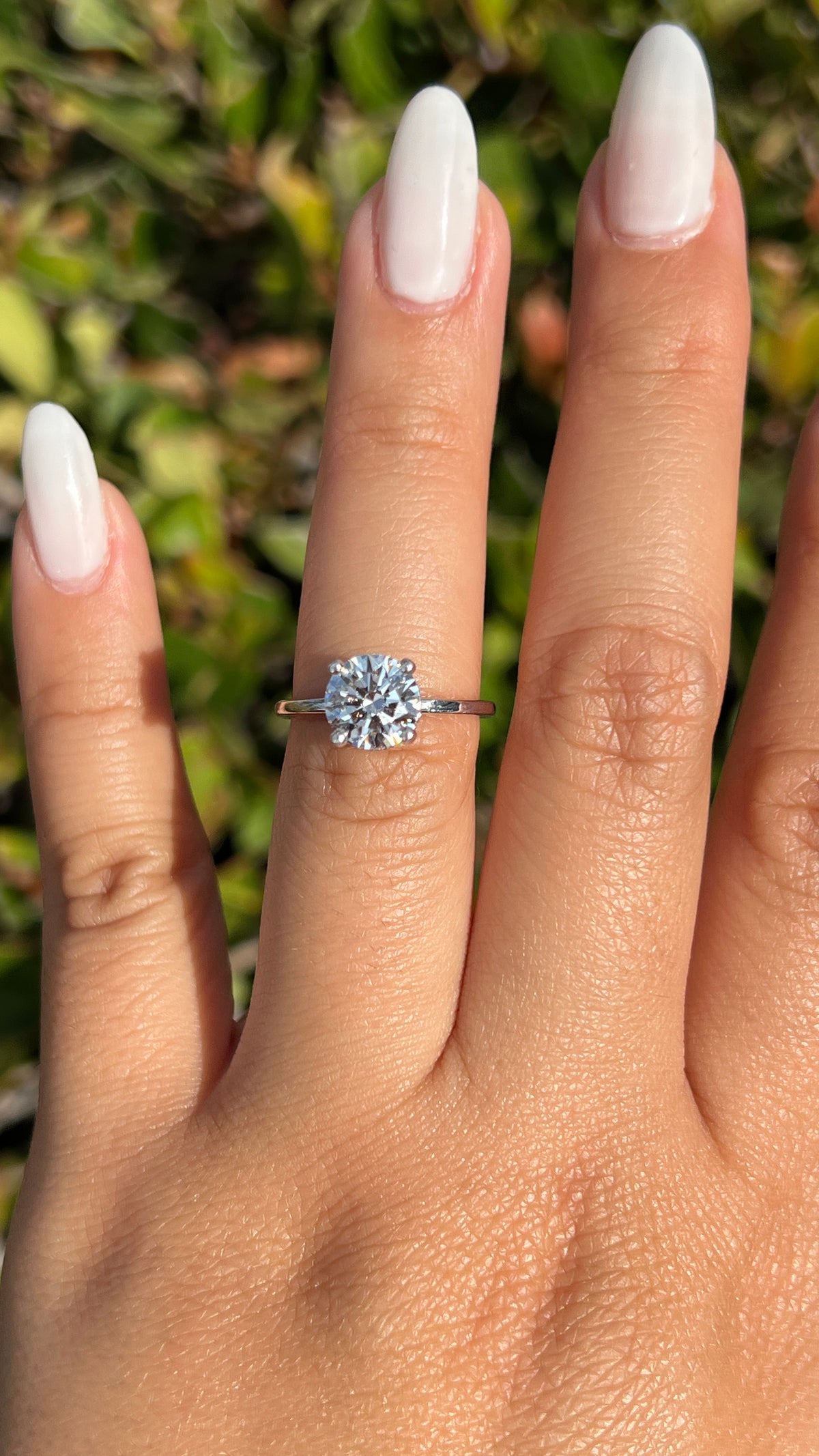 Evie 1.58ct E-VS1 Round Cut Lab Grown Diamond Engagement Ring 14K Gold