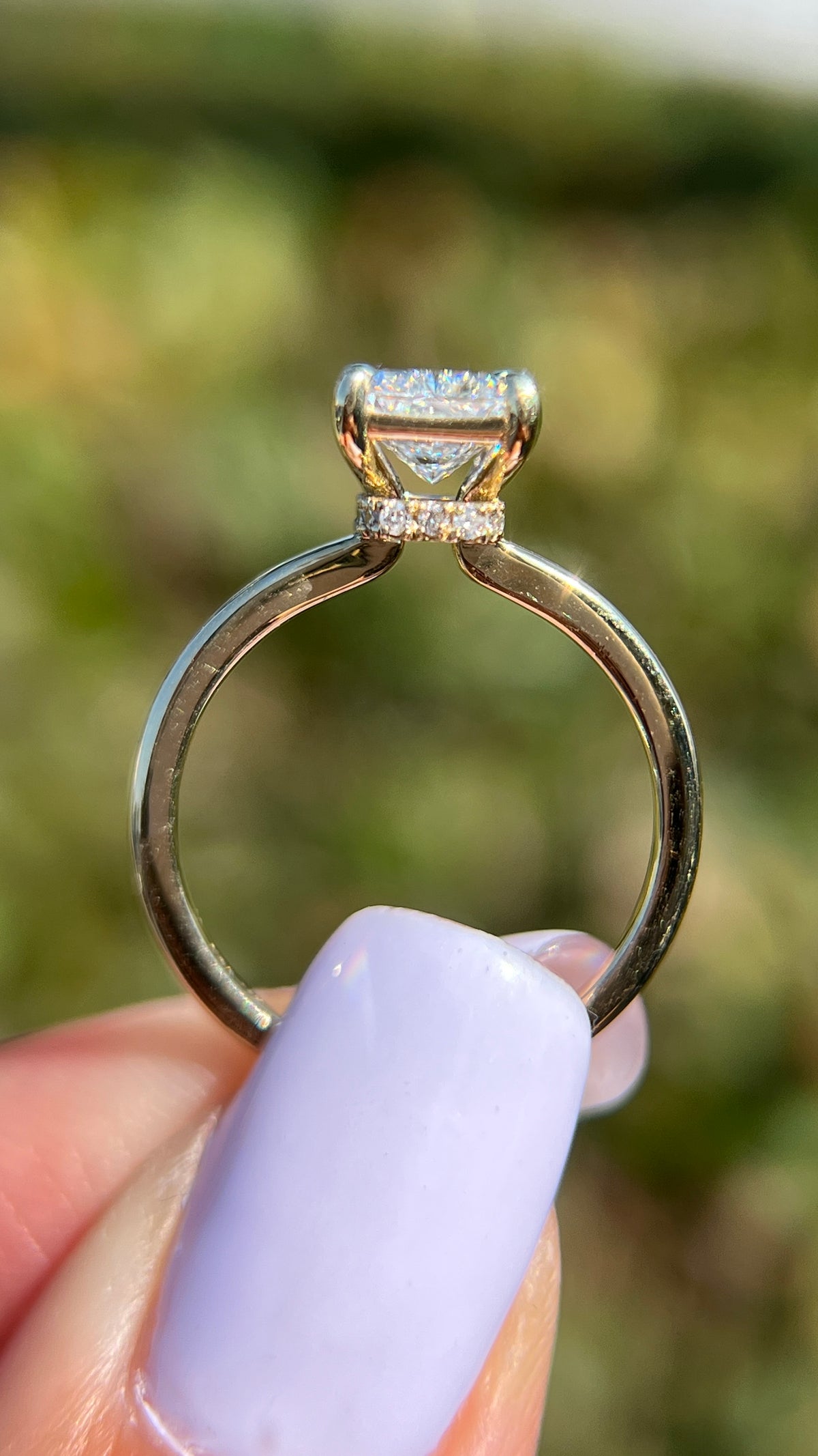 Sophi 1.51ct E-VS1 Radiant Cut Lab Grown Diamond Engagement Ring 14K Gold