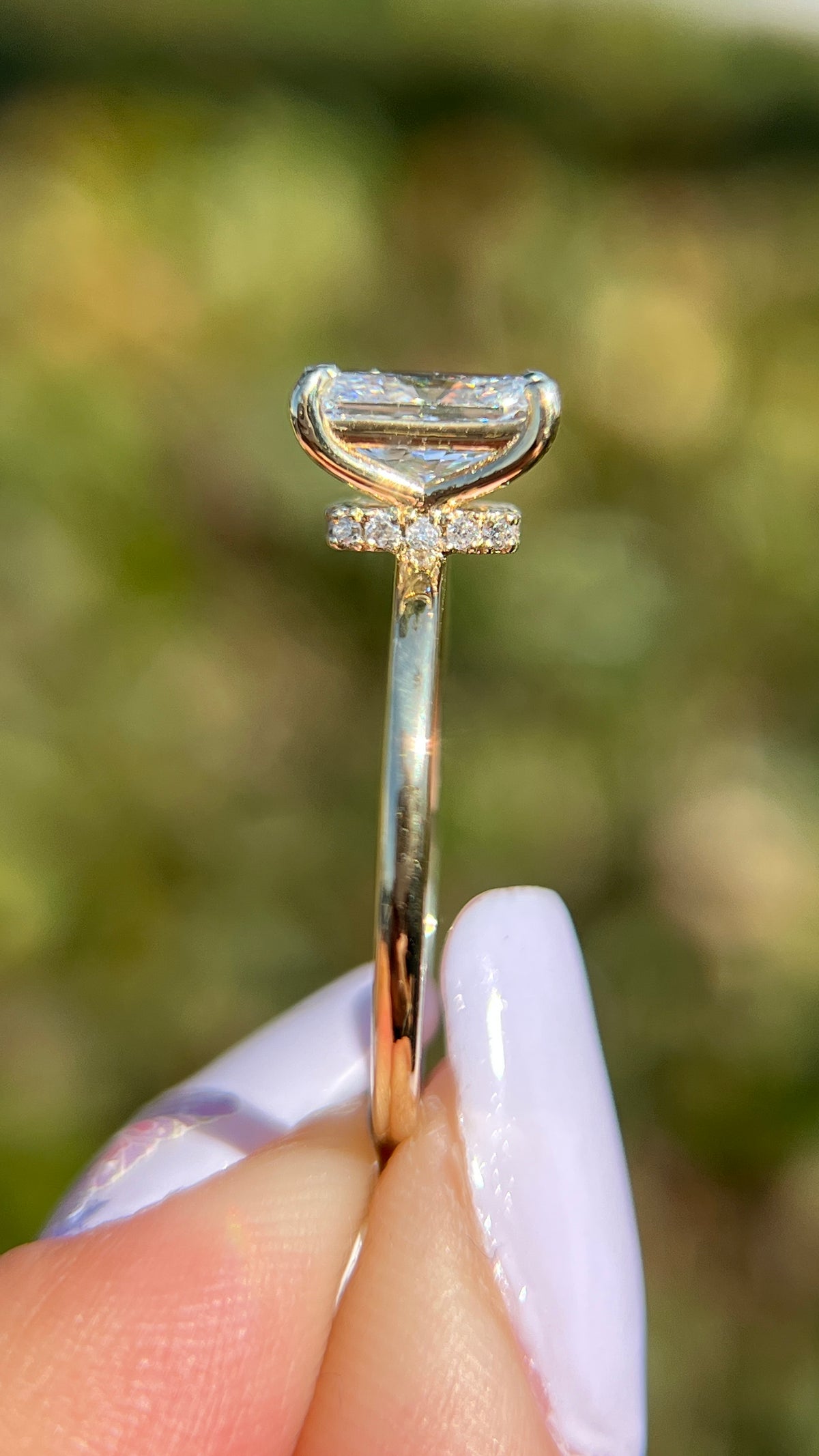 Sophi 1.51ct E-VS1 Radiant Cut Lab Grown Diamond Engagement Ring 14K Gold