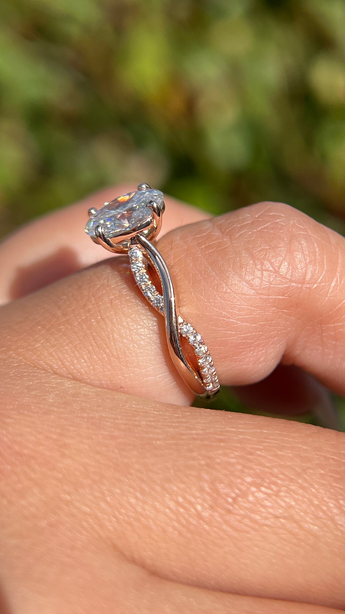 Lana 1.58ct E-VS1 Oval Cut Lab Grown Diamond Engagement Ring 14K Gold