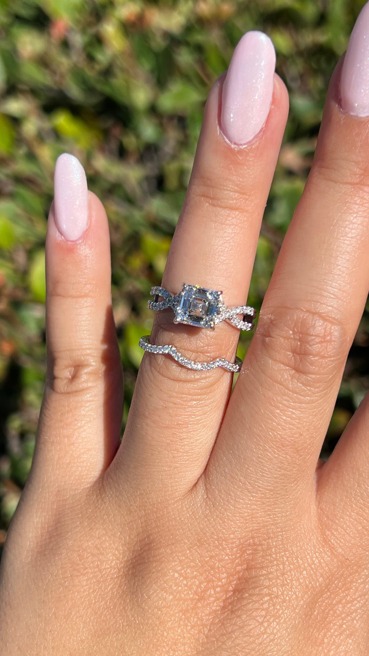 Lani 2.04ct E-VS1 Asscher Cut Lab Grown Diamond Engagement Ring 14K Gold