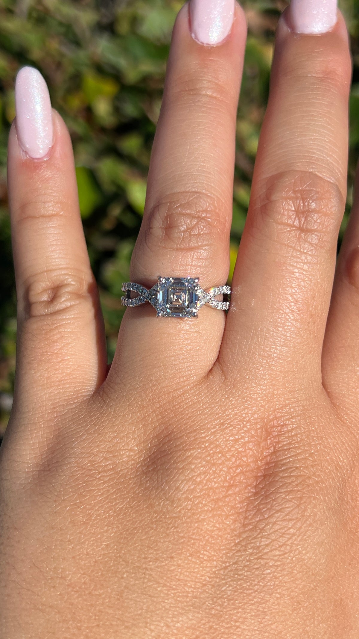 Lani 2.04ct E-VS1 Asscher Cut Lab Grown Diamond Engagement Ring 14K Gold