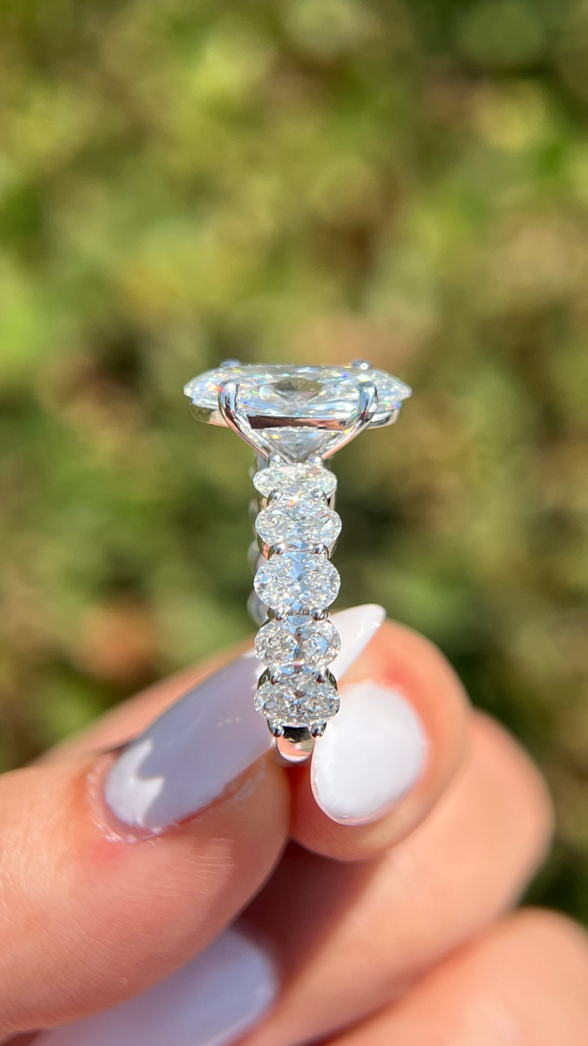 Olivia 4.70ct E-VS1 Oval Cut Lab Grown Diamond Engagement Ring 14K Gold