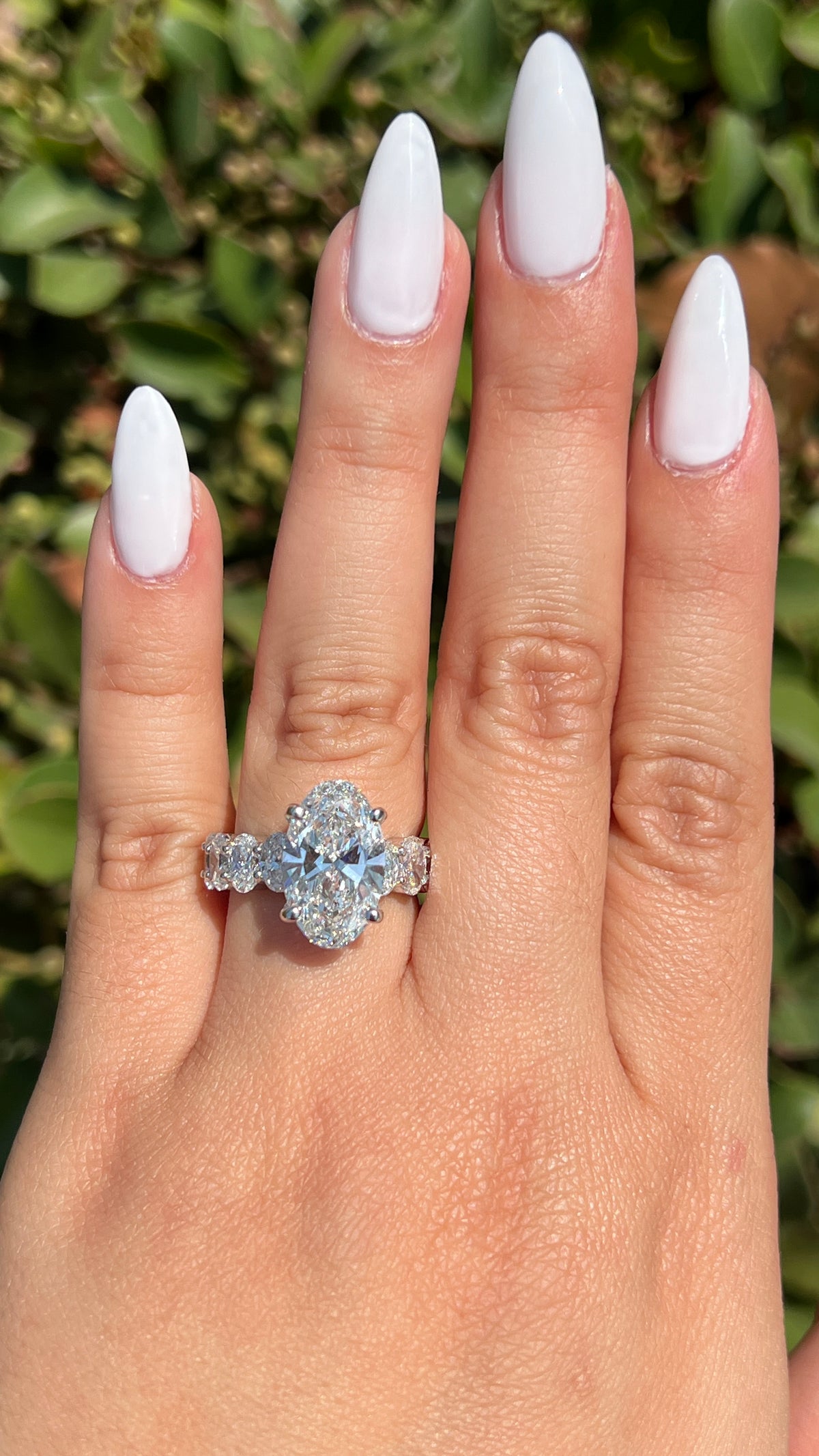 Olivia 4.70ct E-VS1 Oval Cut Lab Grown Diamond Engagement Ring 14K Gold