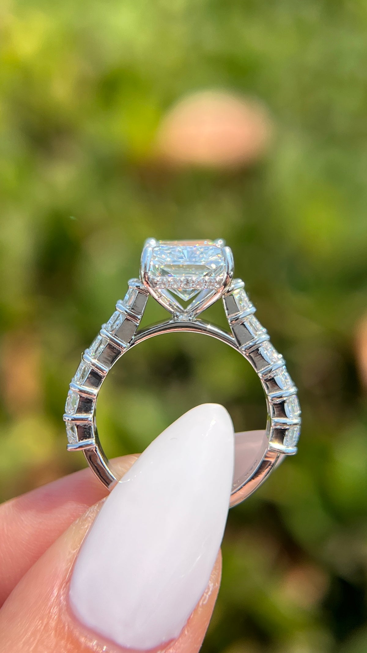 LG295 Remi 4.74ct E-VS1 Radiant Cut Lab Grown Diamond Engagement Ring 14K Gold