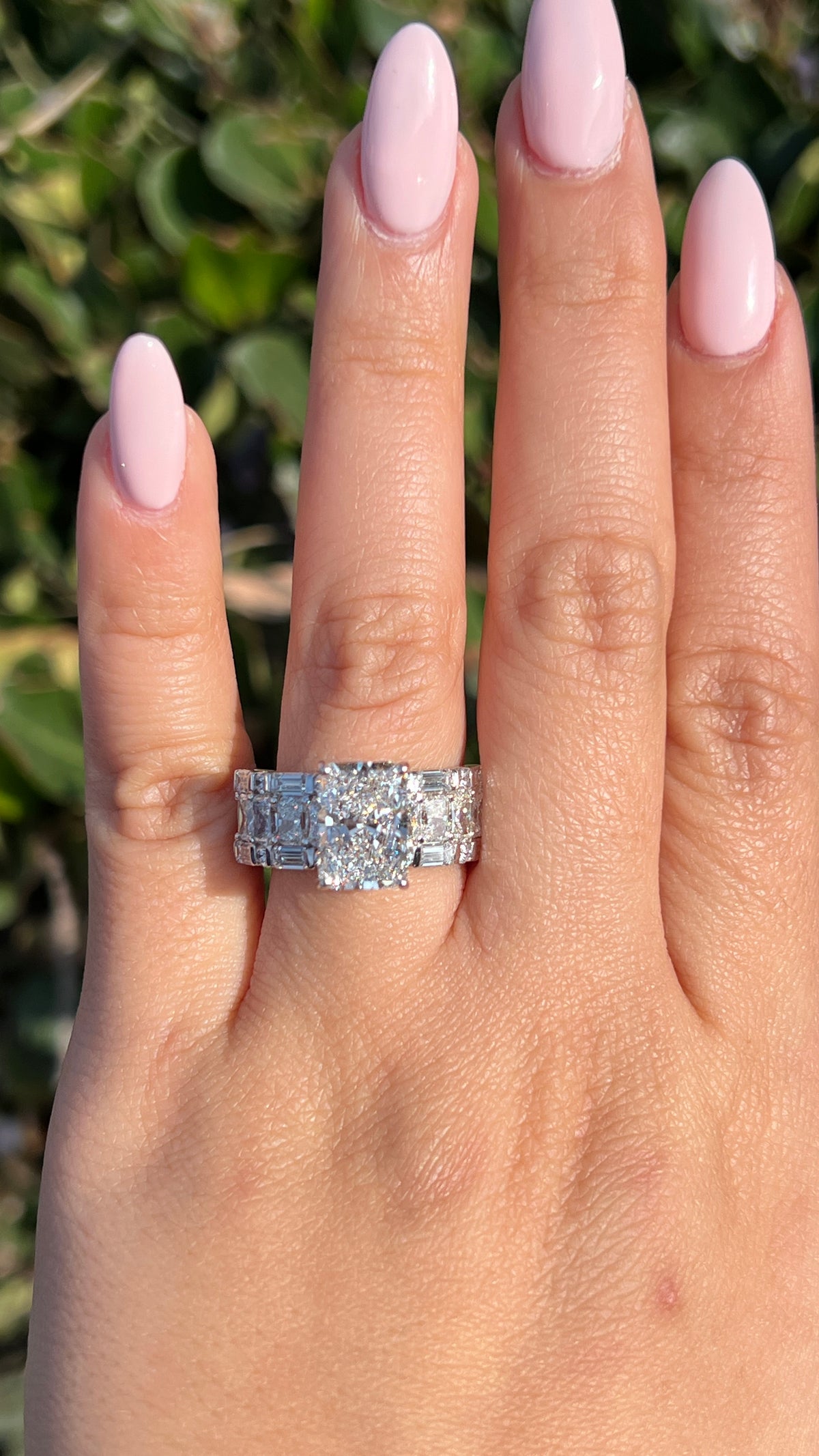 Debi 4.09ct E-VS1 Radiant Cut Lab Grown Diamond Engagement Ring 14K Gold