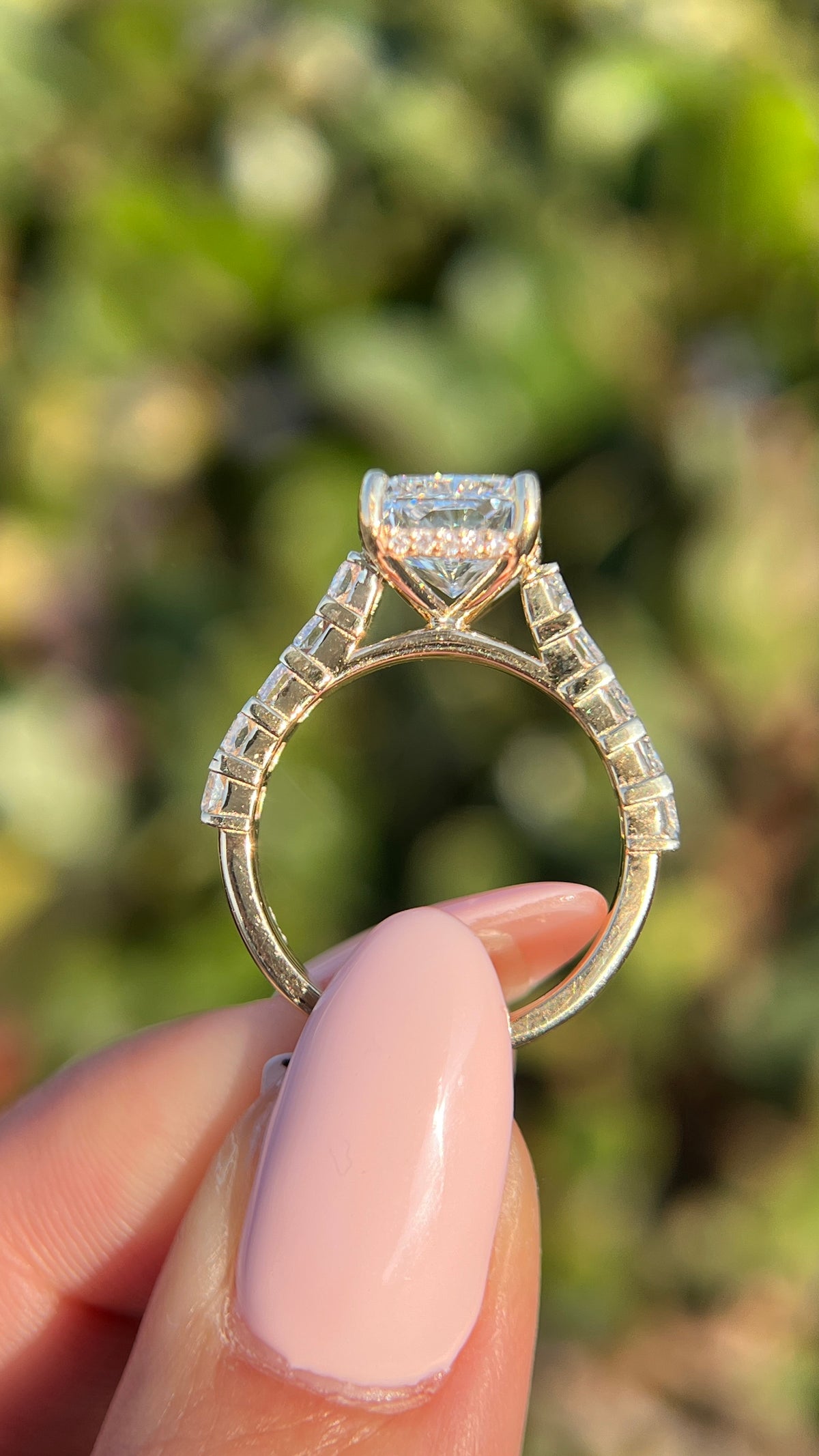 Remi 4.09ct E-VS1 Radiant Cut Lab Grown Diamond Engagement Ring 14K Gold