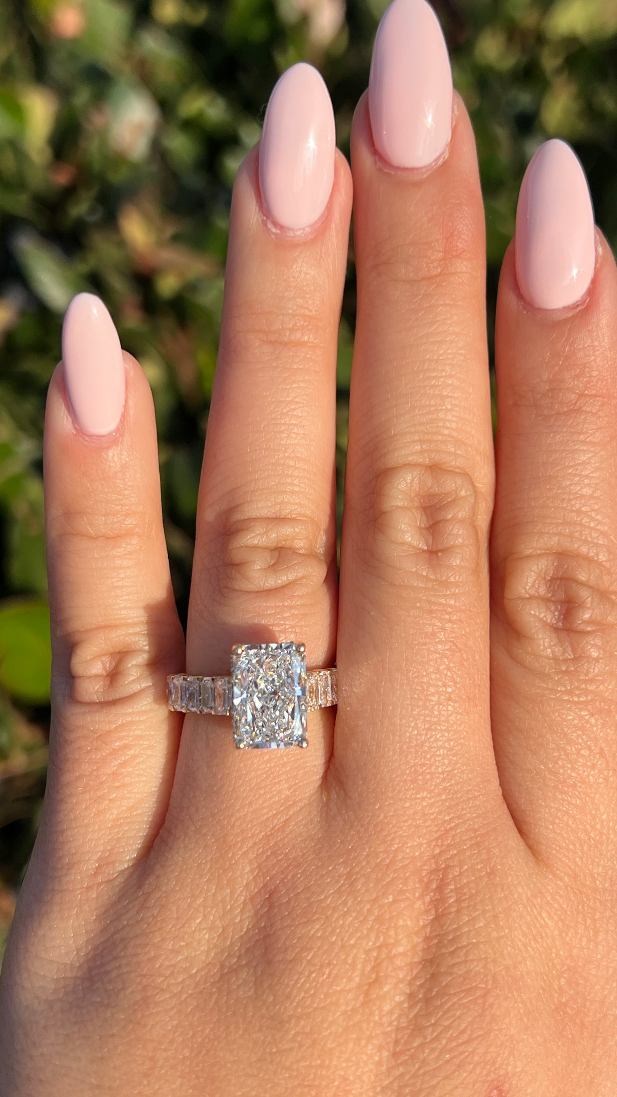 Remi 4.09ct E-VS1 Radiant Cut Lab Grown Diamond Engagement Ring 14K Gold