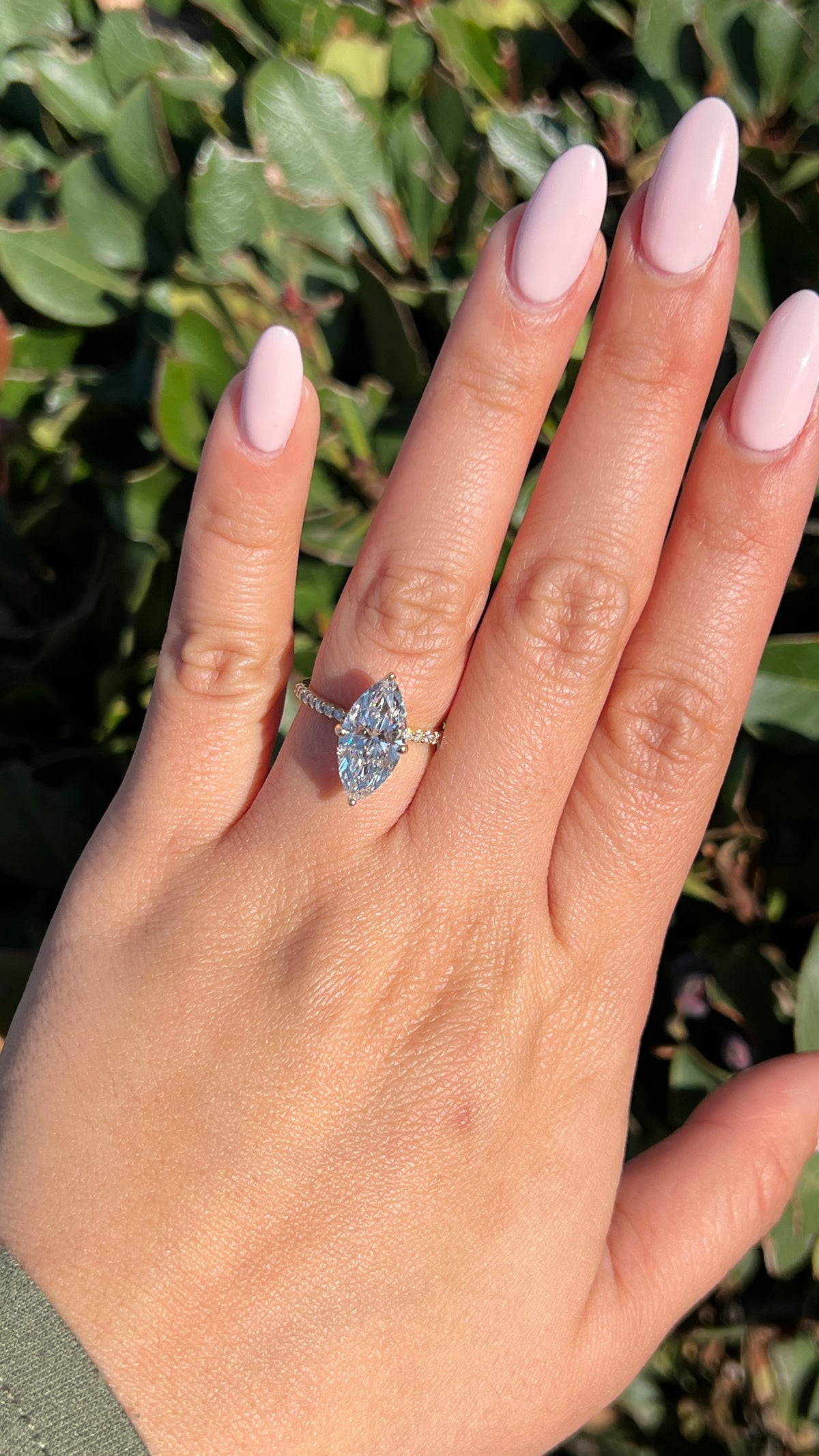 Jenni 3.05ct E-VS1 Marquise Cut Lab Grown Diamond Engagement Ring 14K Gold