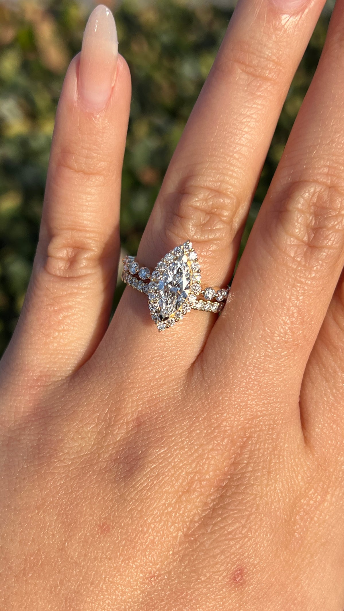 Isa 1.04ct E-VS1 Marquise Cut Lab Grown Diamond Engagement Ring 14K Gold