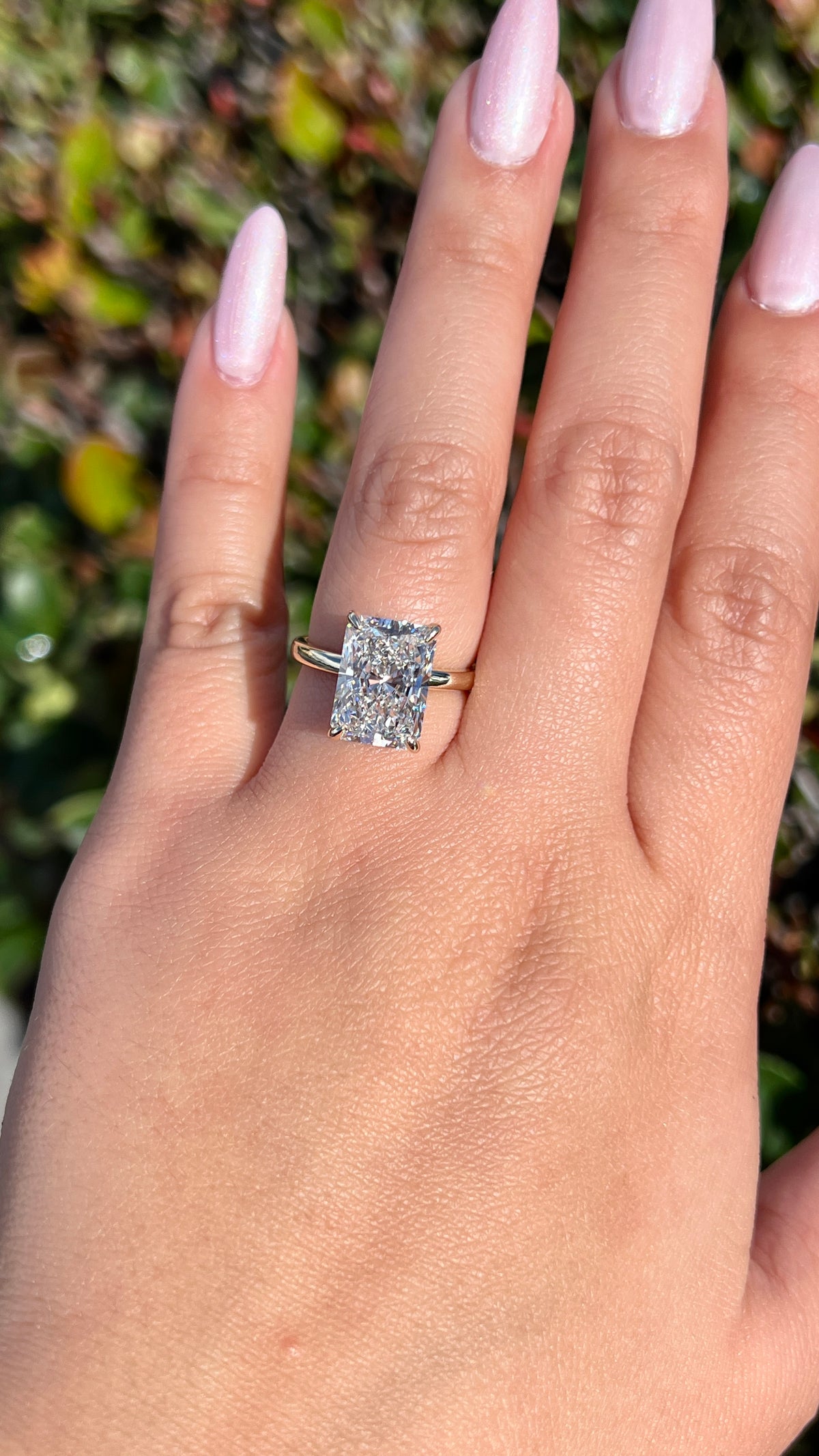 Sophi 5.70ct F-VS1 Radiant Cut Lab Grown Diamond Engagement Ring 14K Gold