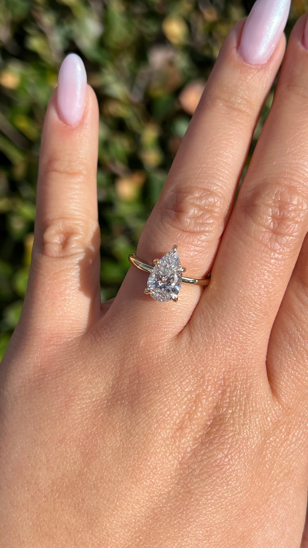 Sophi 2.07ct F-VS1 Pear Cut Lab Grown Diamond Engagement Ring 14K Gold