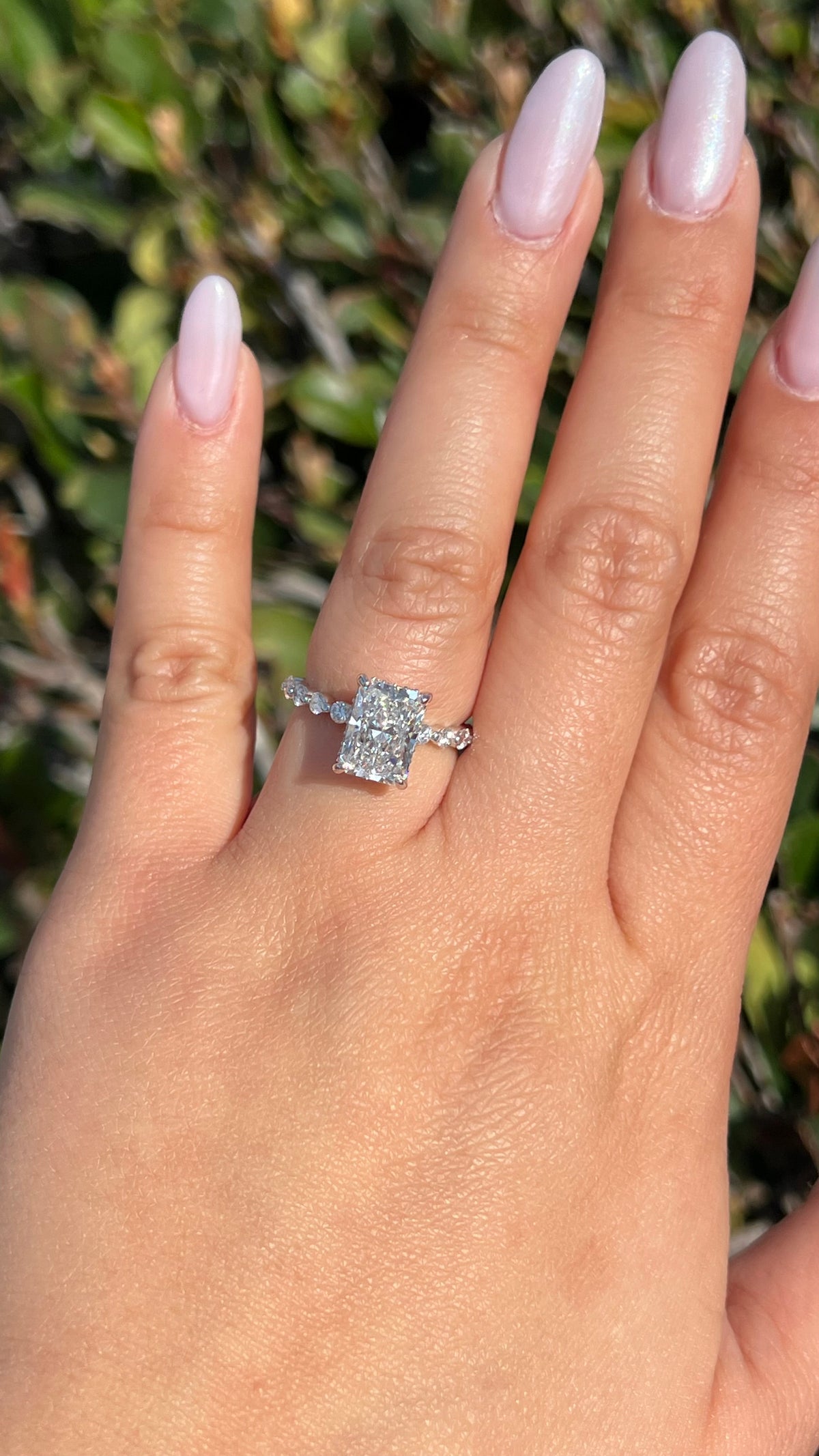 Imani 2.92ct F-VS1 Radiant Cut Lab Grown Diamond Engagement Ring 14K Gold