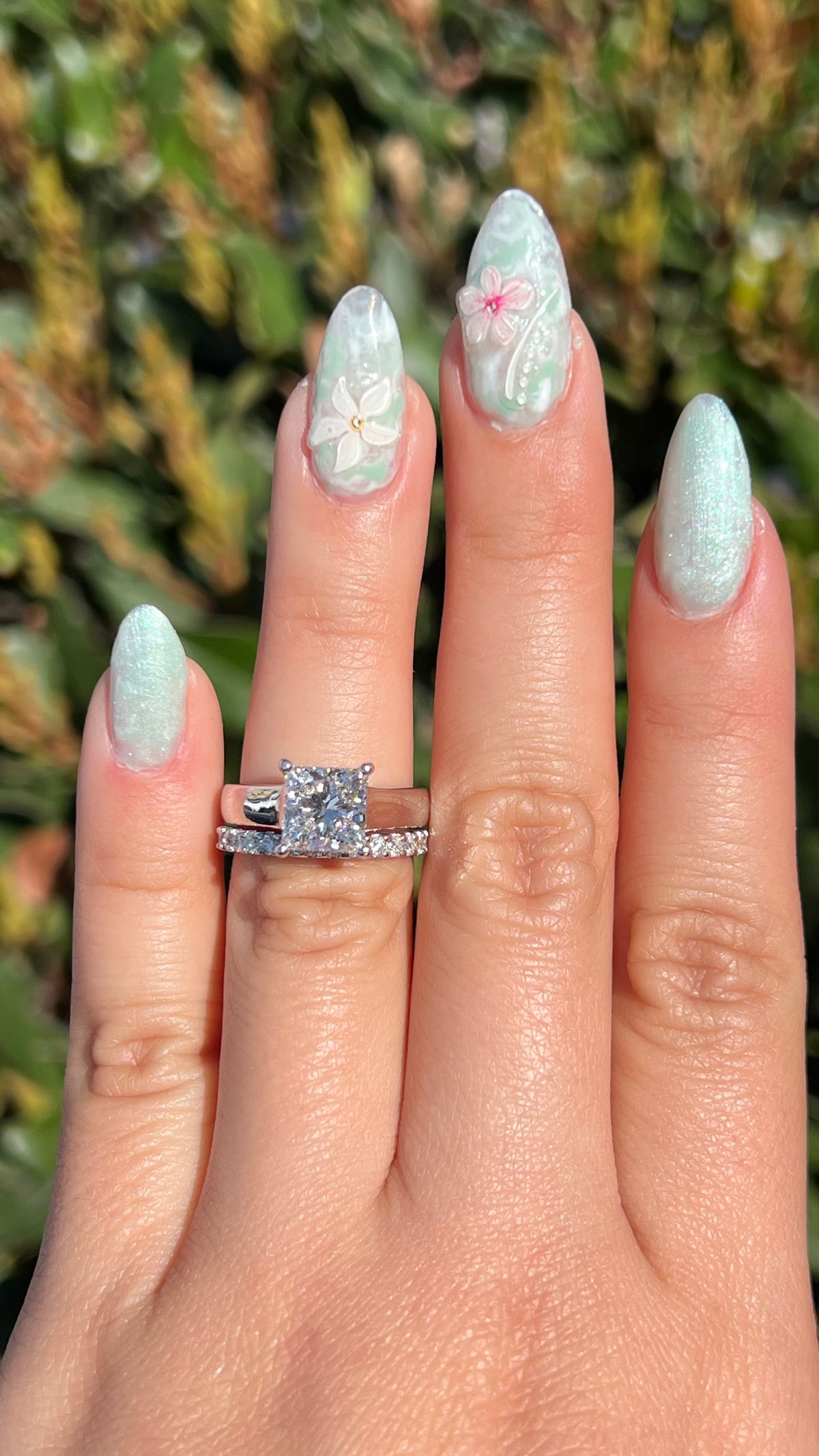 Ava (4mm) 2.32ct E-VS1 Princess Lab Diamond Engagement Ring 14K Gold