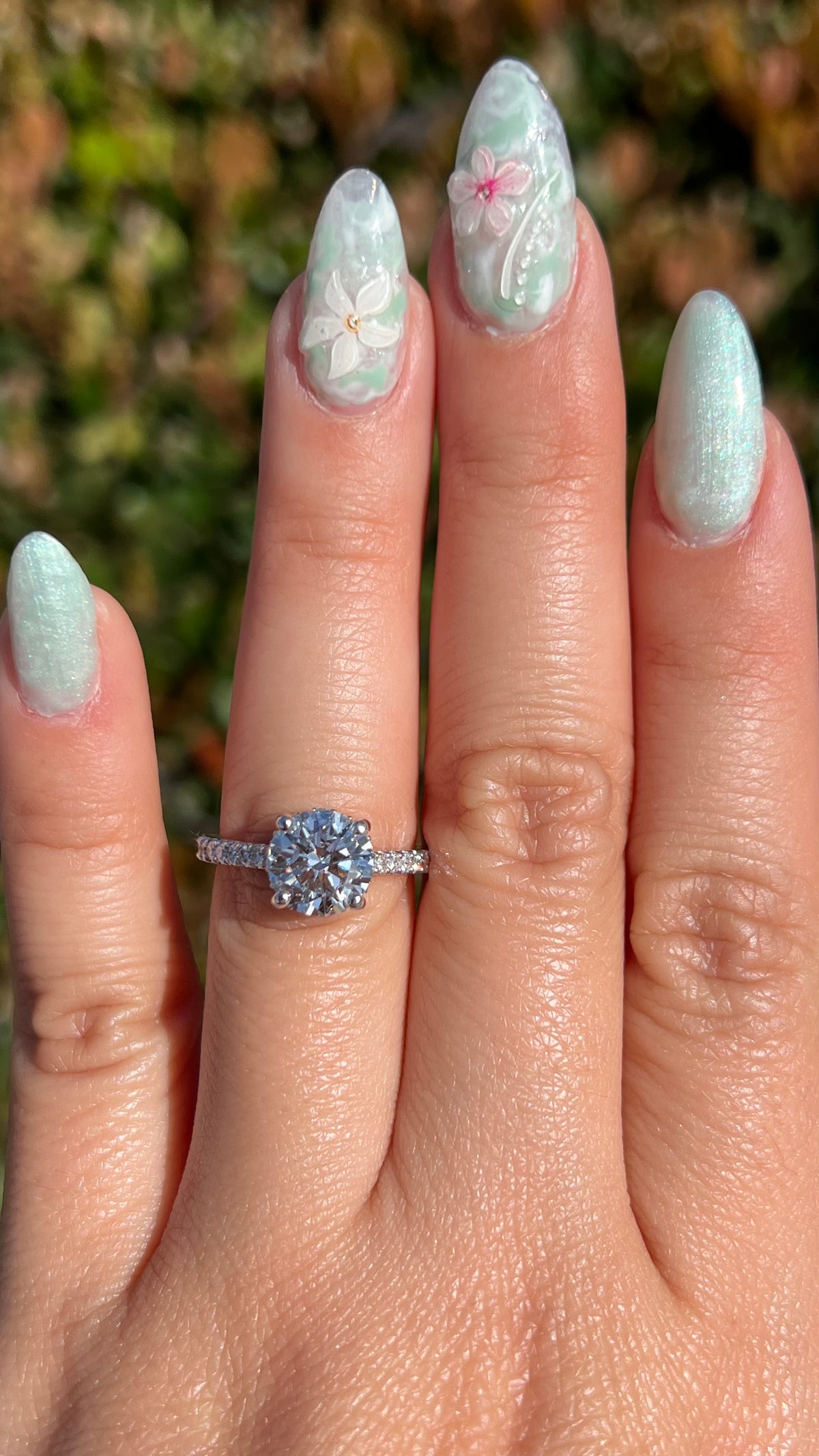 Jodi 2.01ct E-VS1 Round Cut Lab Grown Diamond Engagement Ring 14K Gold