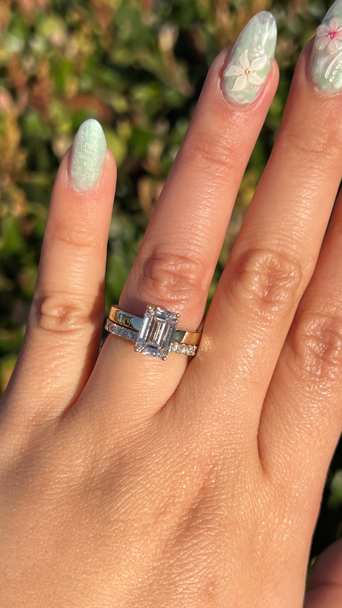 Andrea 2.78ct E-VVS2 Radiant Cut Lab Grown Diamond Engagement Ring 14K Gold