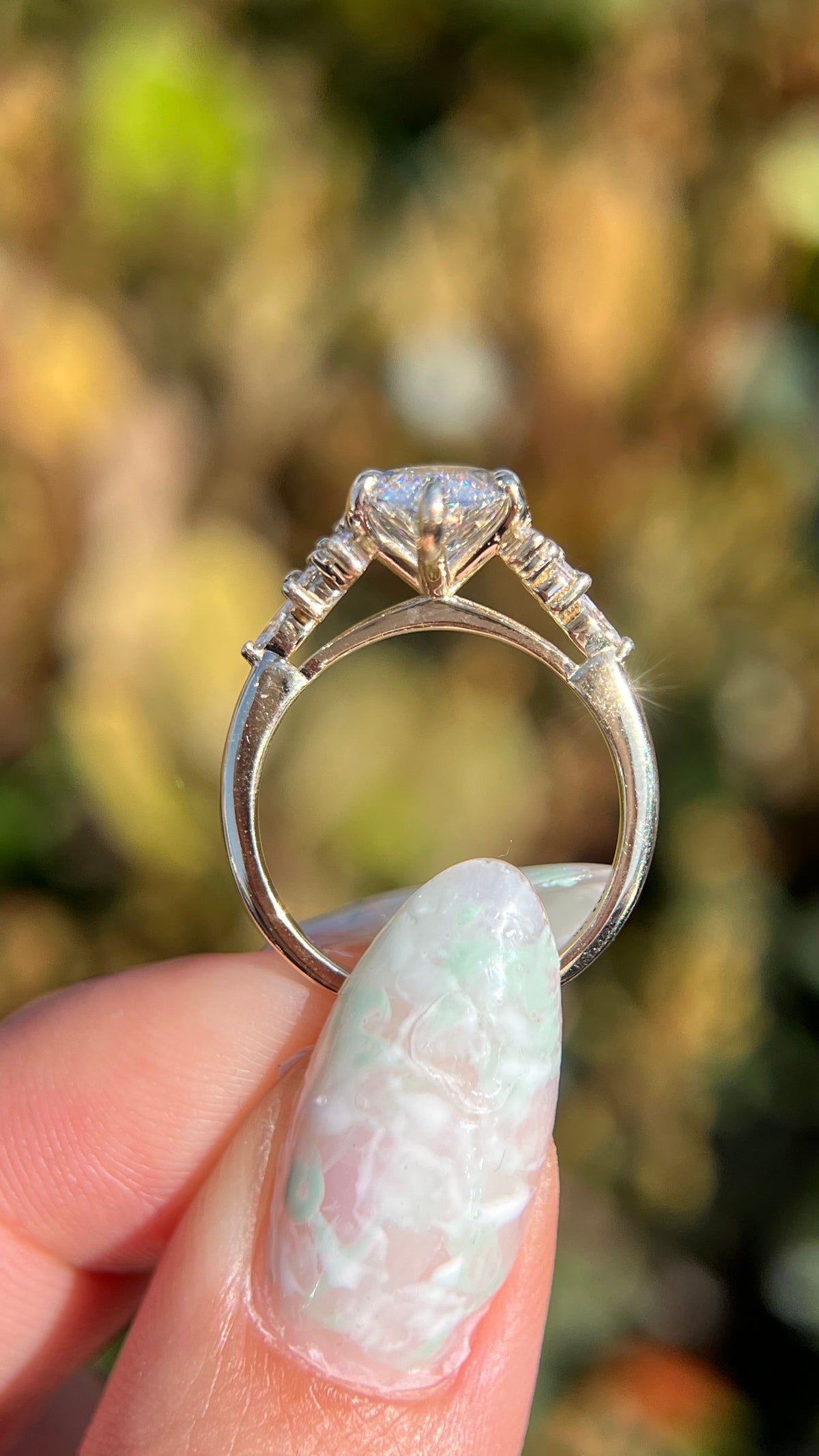 Nikki 2.66ct E-VVS2 Marquise Cut Lab Grown Diamond Engagement Ring 14K Gold