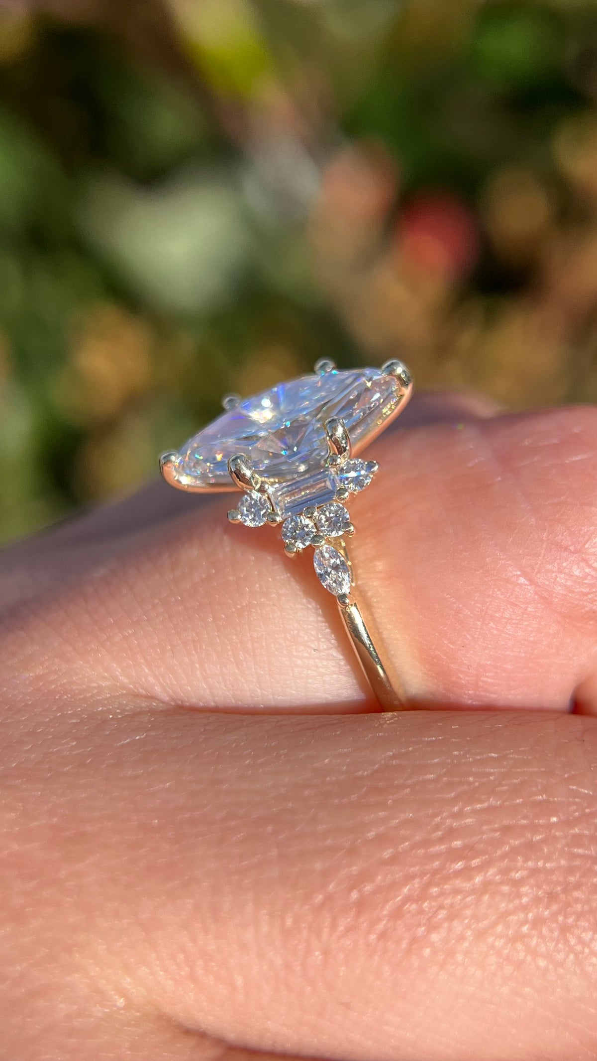 Nikki 2.66ct E-VVS2 Marquise Cut Lab Grown Diamond Engagement Ring 14K Gold