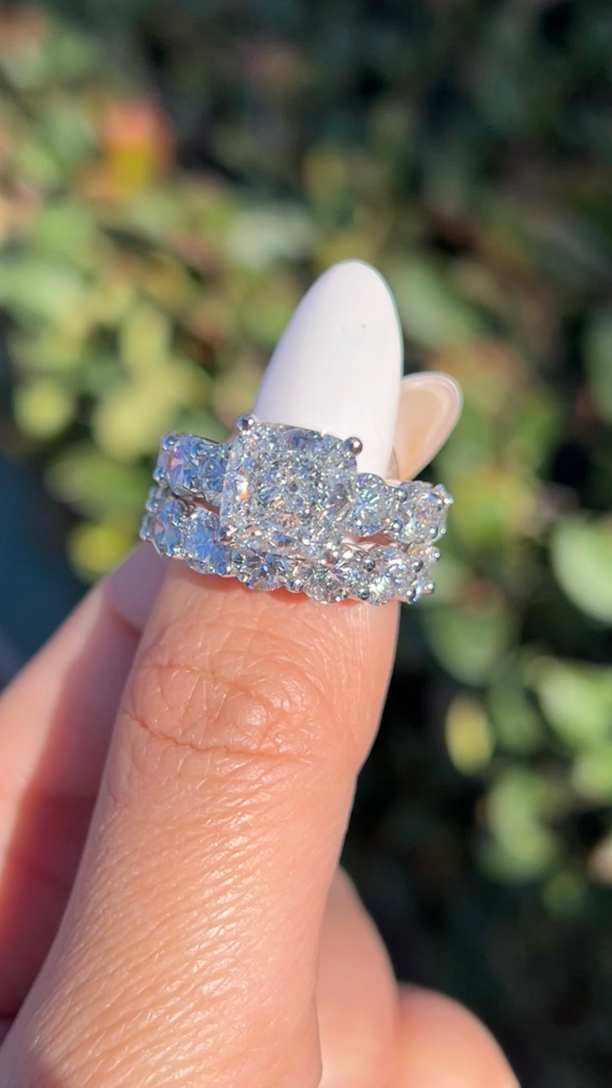 Patti 4.30ct F-VS1 Cushion Cut Lab Grown Diamond Engagement Ring 14K Gold