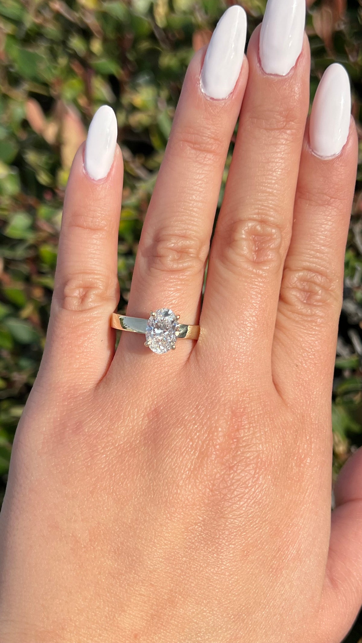 Andrea 1.91ct E-VS1 Oval Cut Lab Grown Diamond Engagement Ring 14K Gold