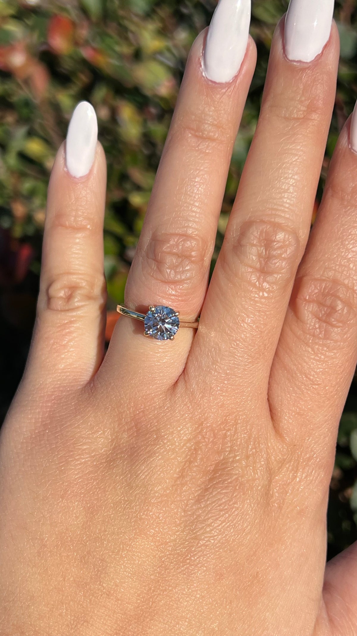 Ava Diamond Bridge 1.58ct E-VS1 Round Cut Lab Grown Diamond Engagement Ring 14K Gold