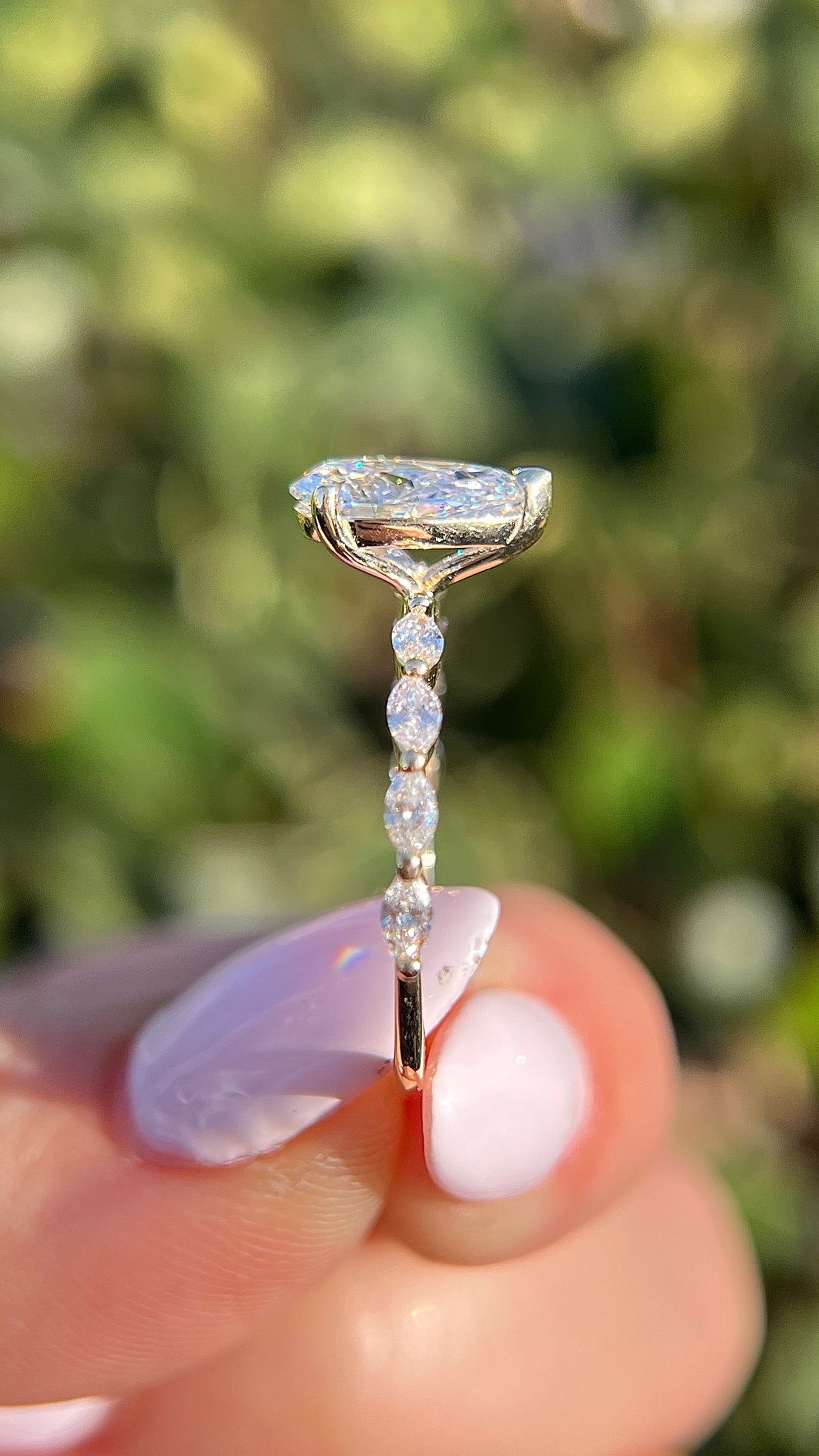 Marli 1.56ct E-VS1 Pear Cut Lab Grown Diamond Engagement Ring 14K Gold