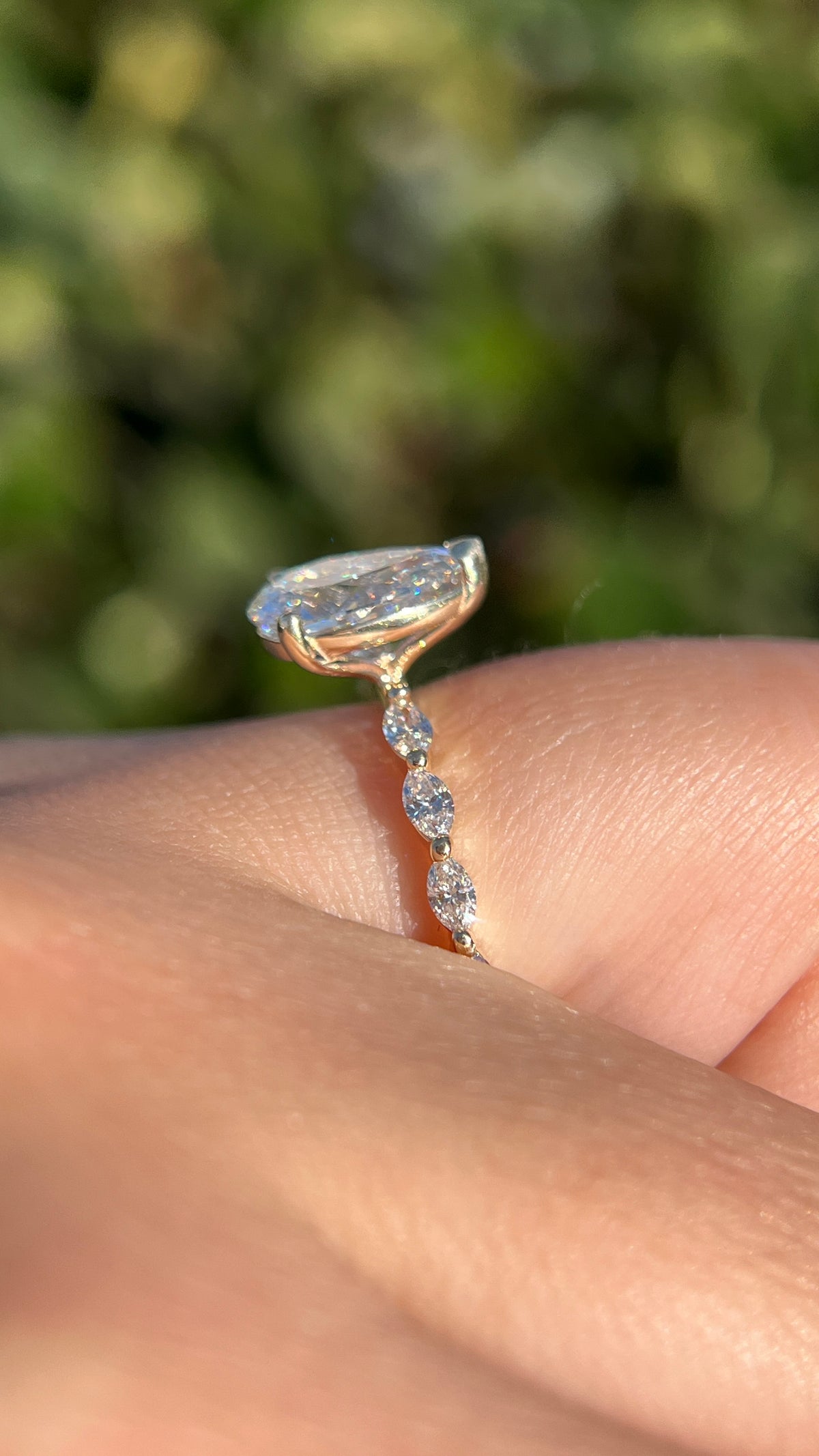 Marli 1.56ct E-VS1 Pear Cut Lab Grown Diamond Engagement Ring 14K Gold