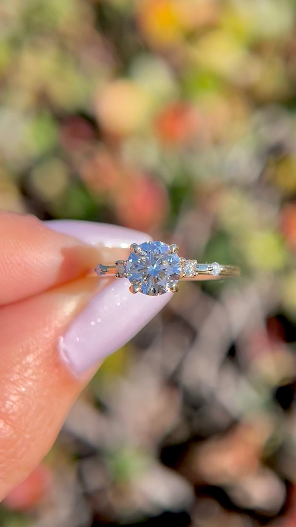 Laci 1.08ct E-VS1 Round Cut Lab Grown Diamond Engagement Ring 14K Gold