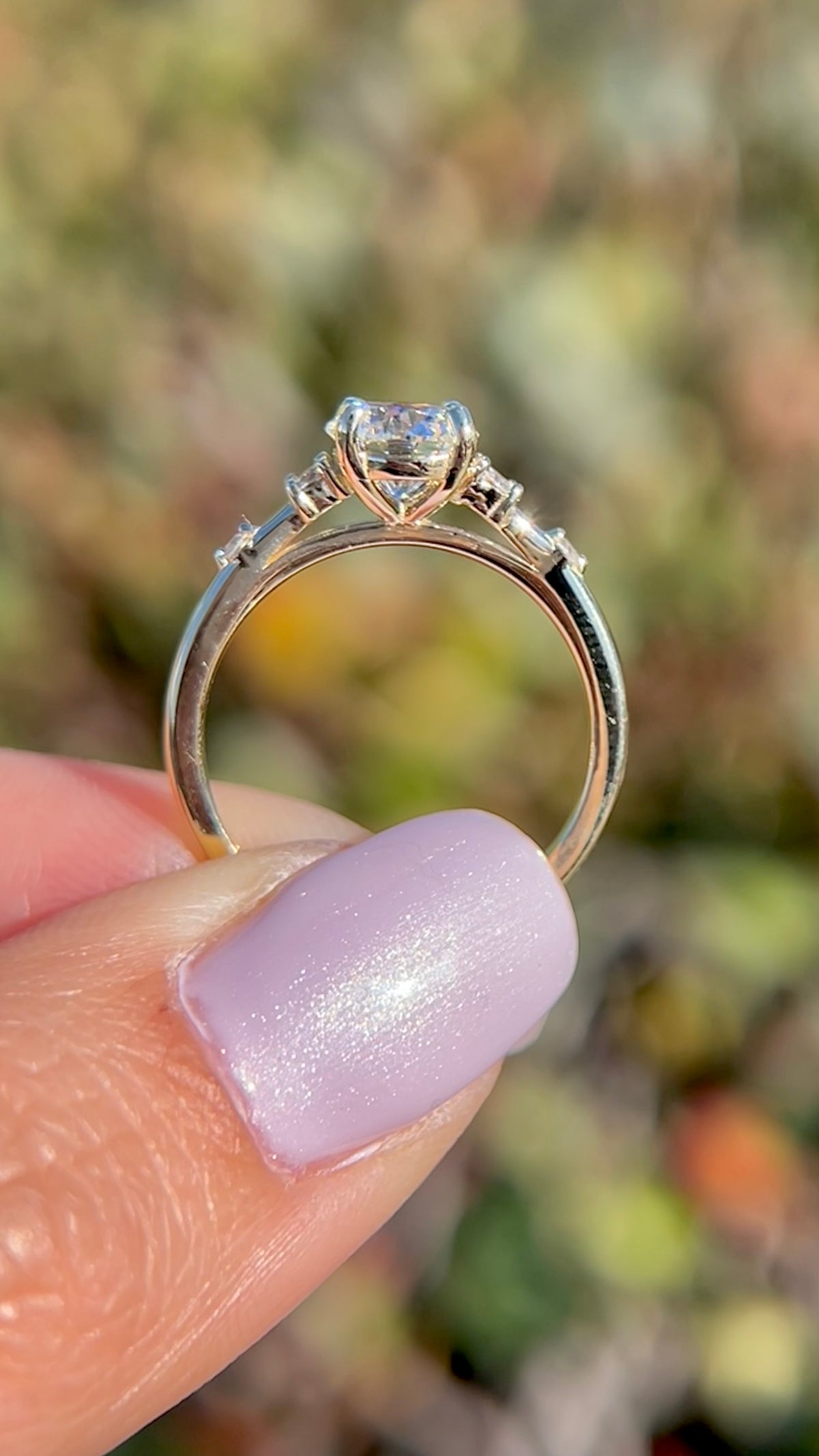 Laci 1.08ct E-VS1 Round Cut Lab Grown Diamond Engagement Ring 14K Gold