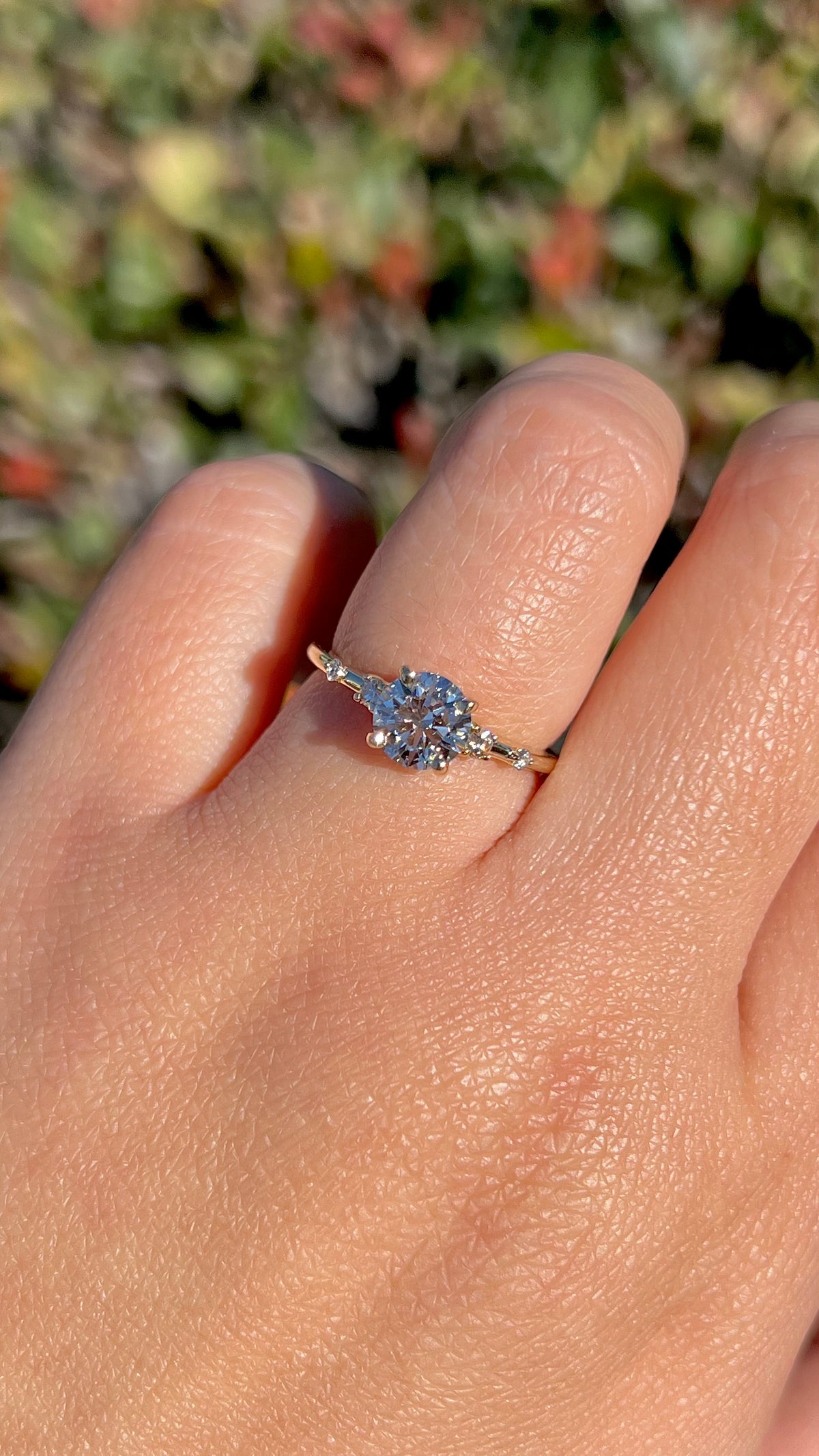 Laci 1.08ct E-VS1 Round Cut Lab Grown Diamond Engagement Ring 14K Gold