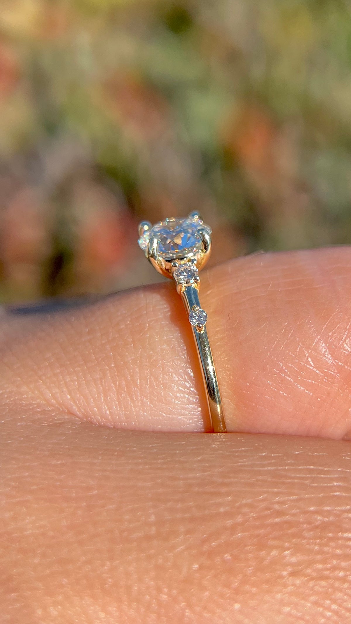 Laci 1.08ct E-VS1 Round Cut Lab Grown Diamond Engagement Ring 14K Gold