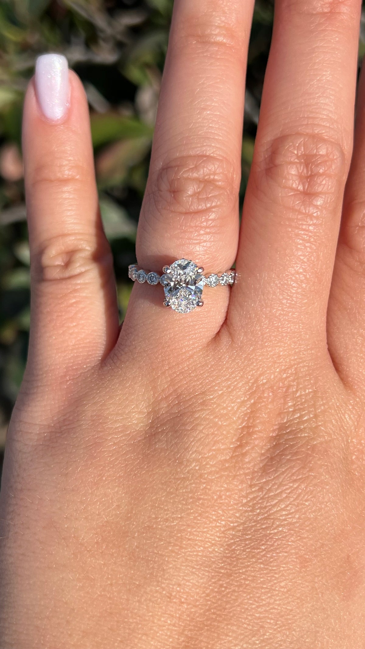 Irene 1.58ct E-VS1 Oval Cut Lab Grown Diamond Engagement Ring 14K Gold