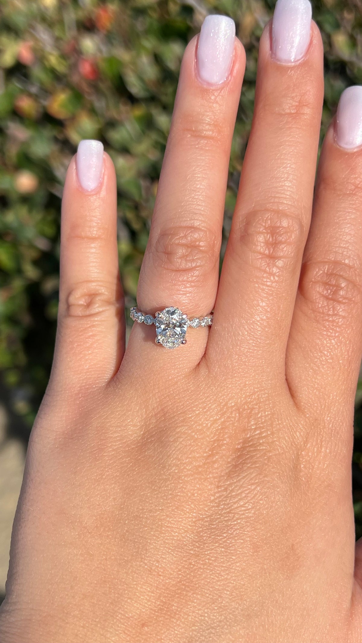 Irene 1.58ct E-VS1 Oval Cut Lab Grown Diamond Engagement Ring 14K Gold