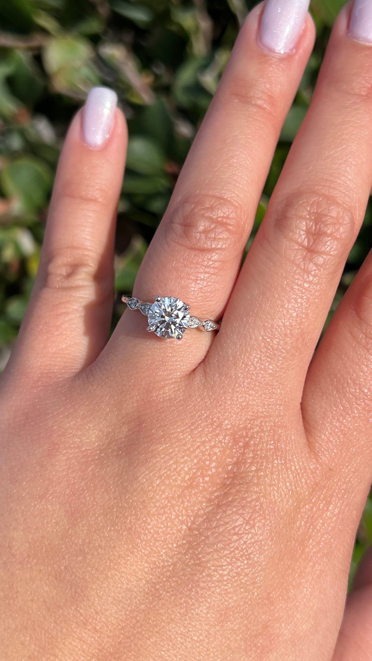 Paige 1.58ct E-VS1 Round Cut Lab Grown Diamond Engagement Ring 14K Gold