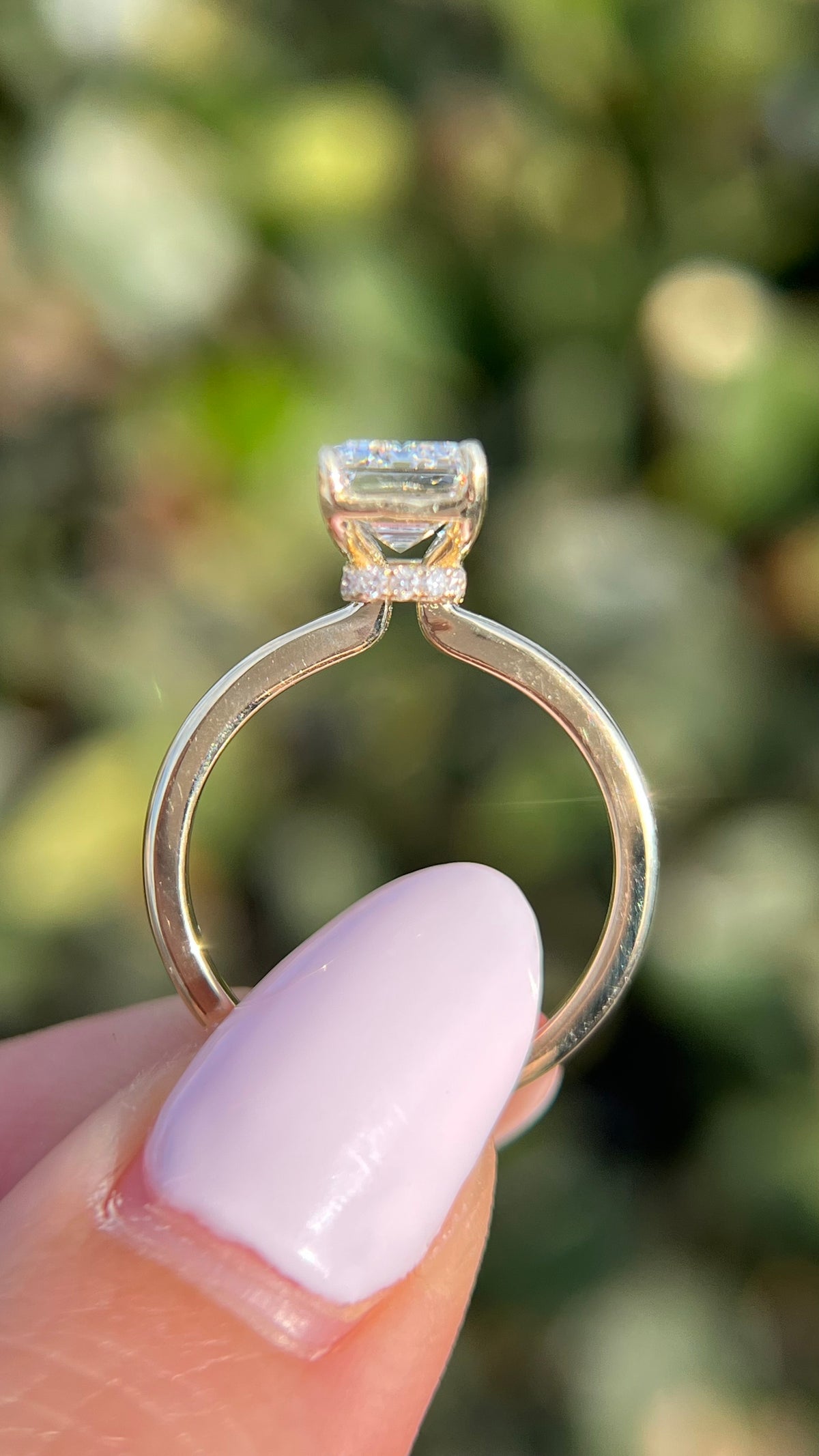 Sophi 2.41ct E-VS1 Emerald Cut Lab Grown Diamond Engagement Ring 14K Gold