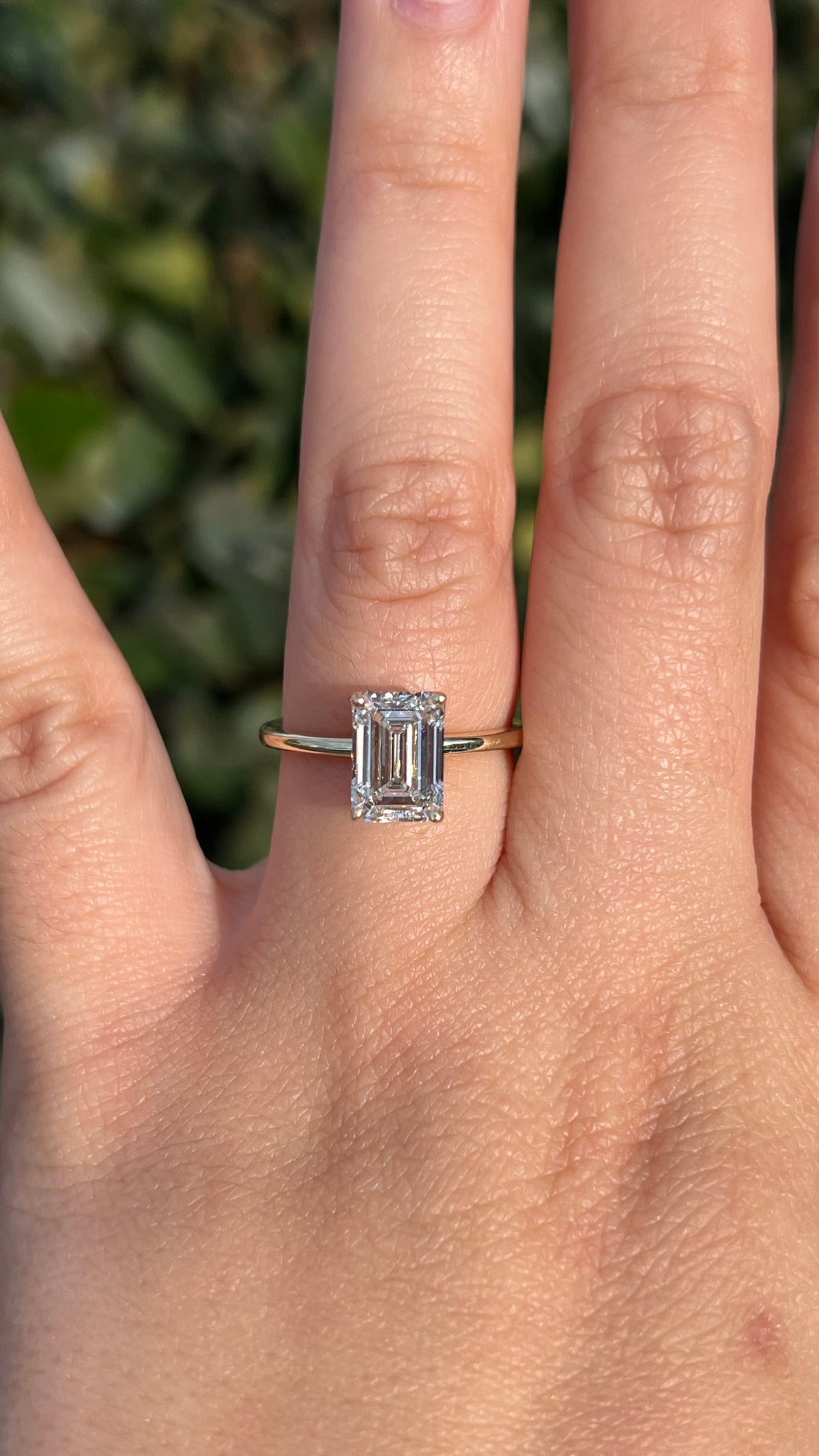 Sophi 2.41ct E-VS1 Emerald Cut Lab Grown Diamond Engagement Ring 14K Gold