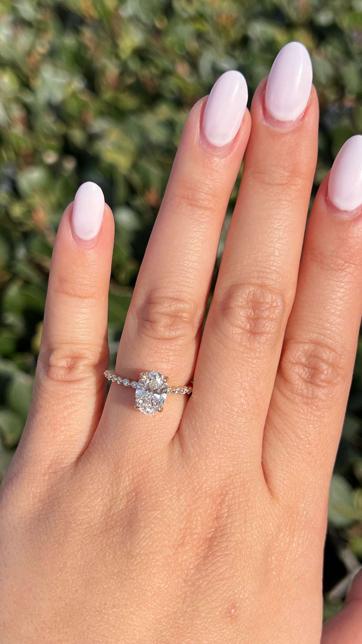 Irina 1.58ct E-VS1 Oval Cut Lab Grown Diamond Engagement Ring 14K Gold