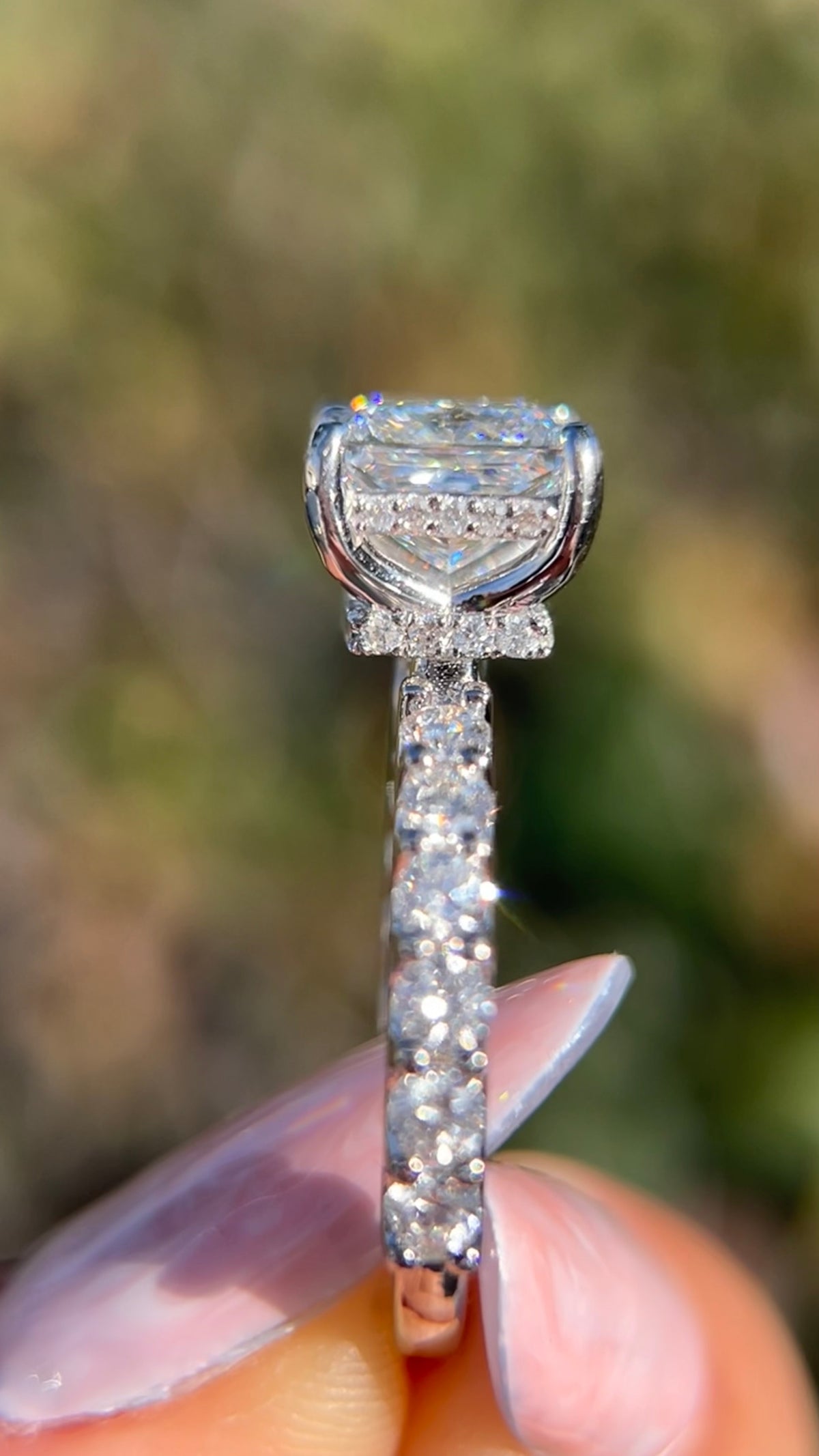 Carli 2.57ct F-VS1 Princess Cut Lab Grown Diamond Engagement Ring 14K Gold