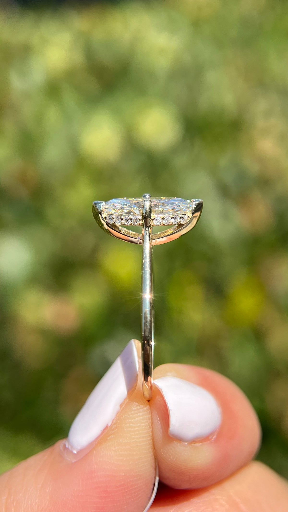 Ava 1.59ct E-VS1 Marquise Cut Lab Grown Diamond Engagement Ring 14K Gold