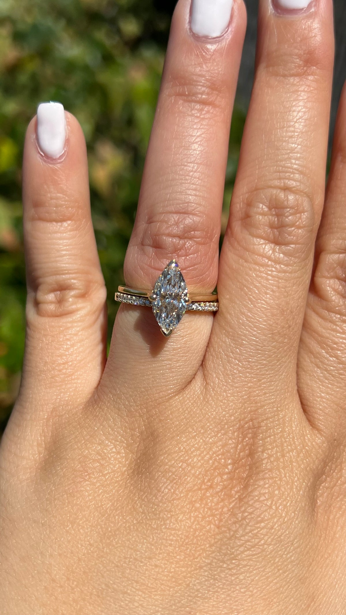 Ava 1.59ct E-VS1 Marquise Cut Lab Grown Diamond Engagement Ring 14K Gold