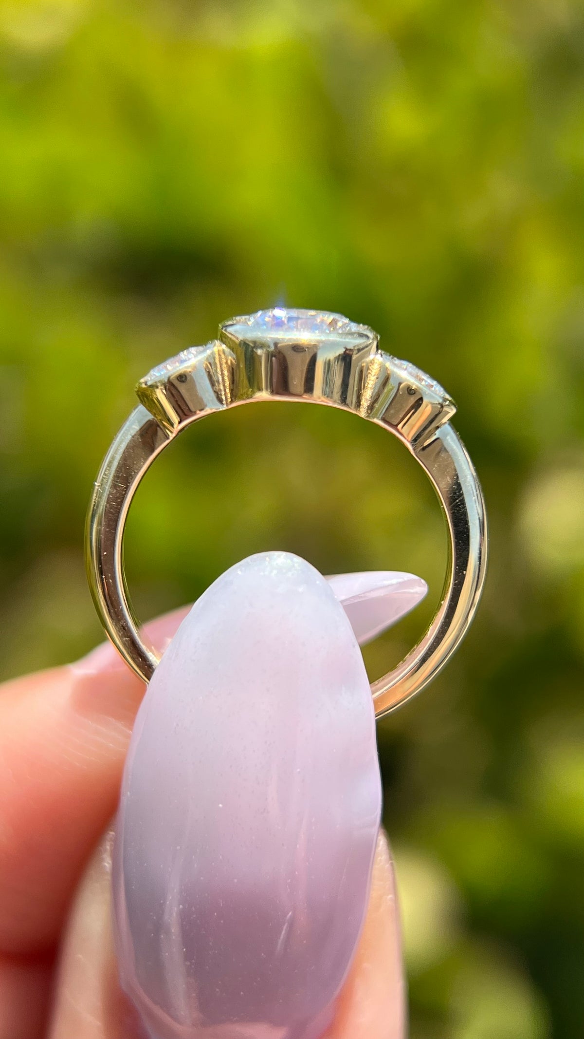 Brenda 1.08ct E-VS1 Round Cut Lab Grown Diamond Engagement Ring 14K Gold