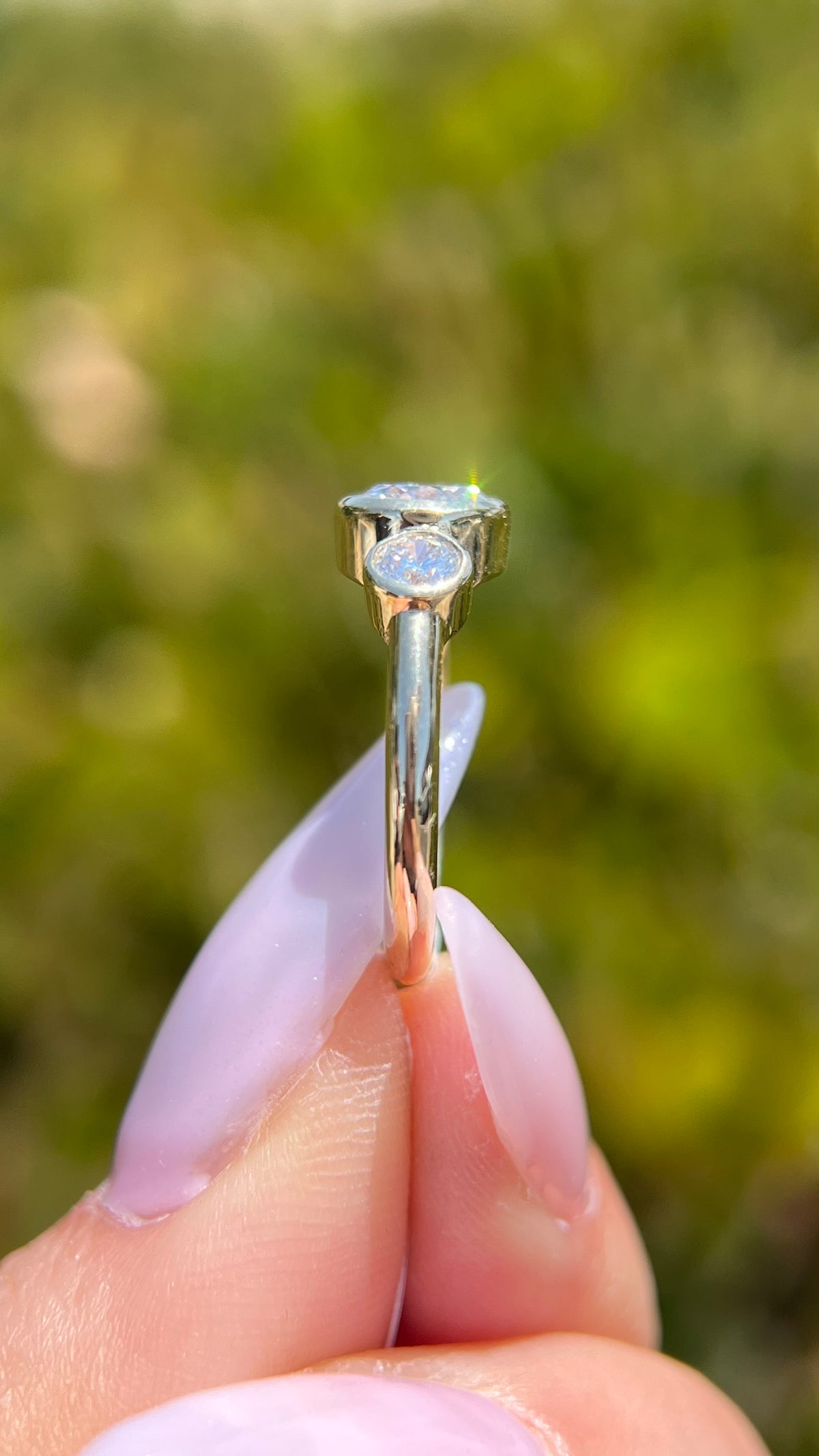 Brenda 1.08ct E-VS1 Round Cut Lab Grown Diamond Engagement Ring 14K Gold