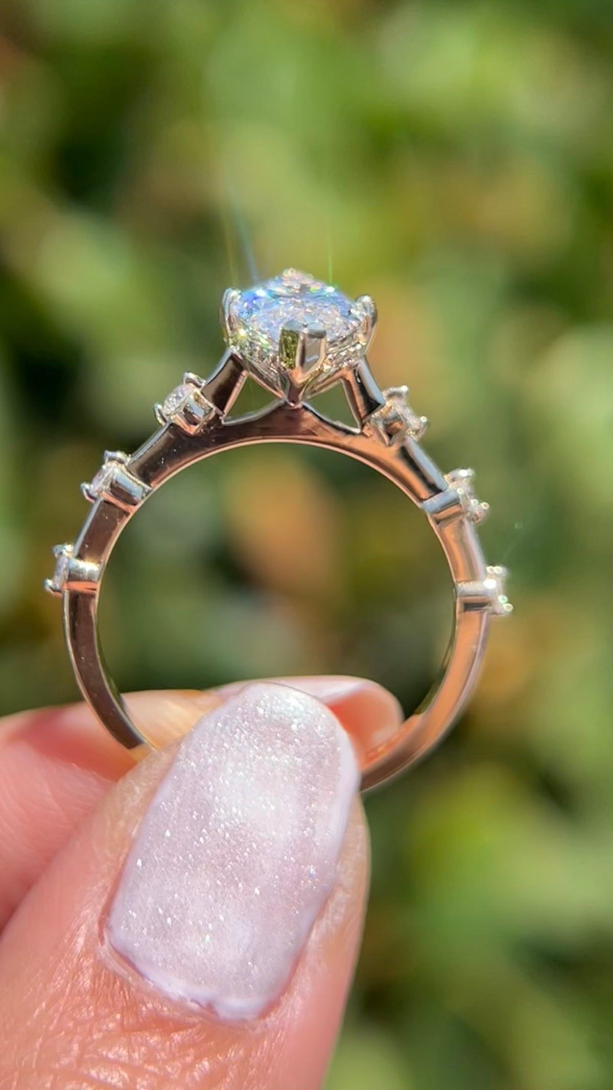 Belle 2.09ct E-VS1 Marquise Cut Lab Grown Diamond Engagement Ring 14K Gold