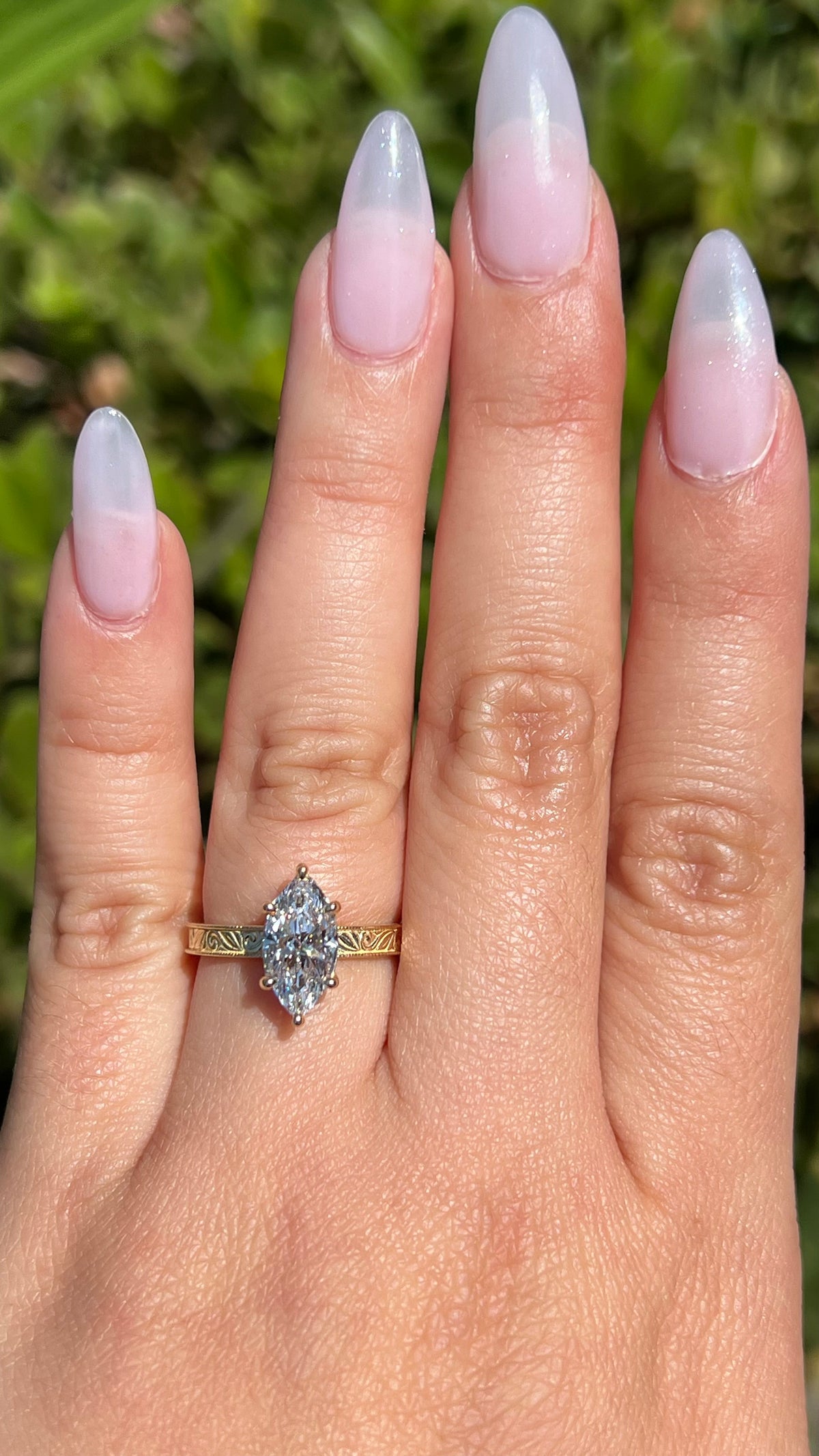 Tori 1.65ct E-VS1 Marquise Cut Lab Grown Diamond Engagement Ring 14K Gold