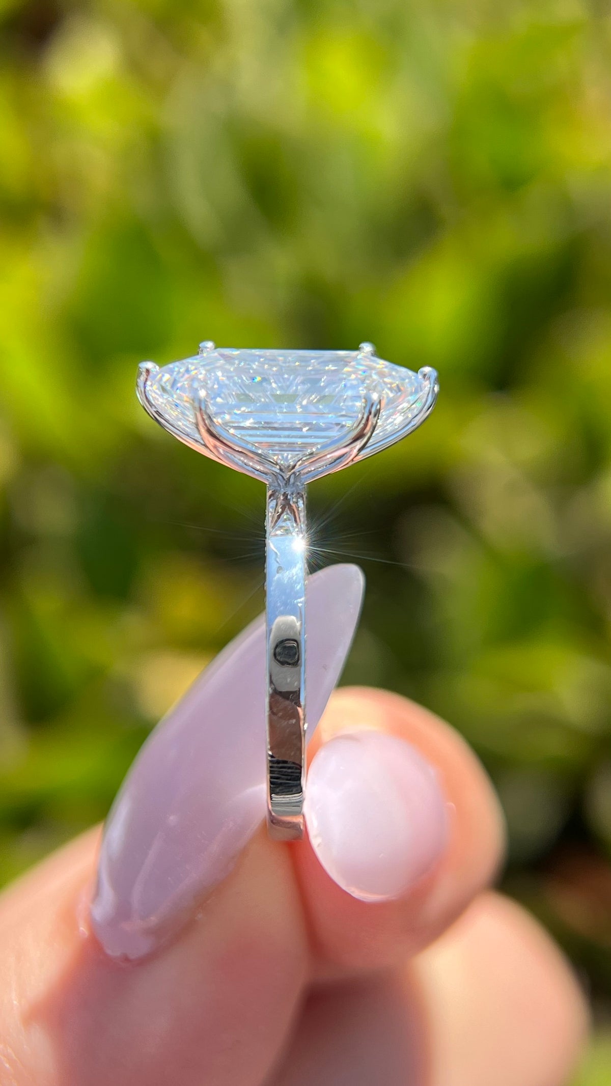 Angie 4.30ct E-VS1 Hexagon Cut Lab Grown Diamond Engagement Ring 14K Gold