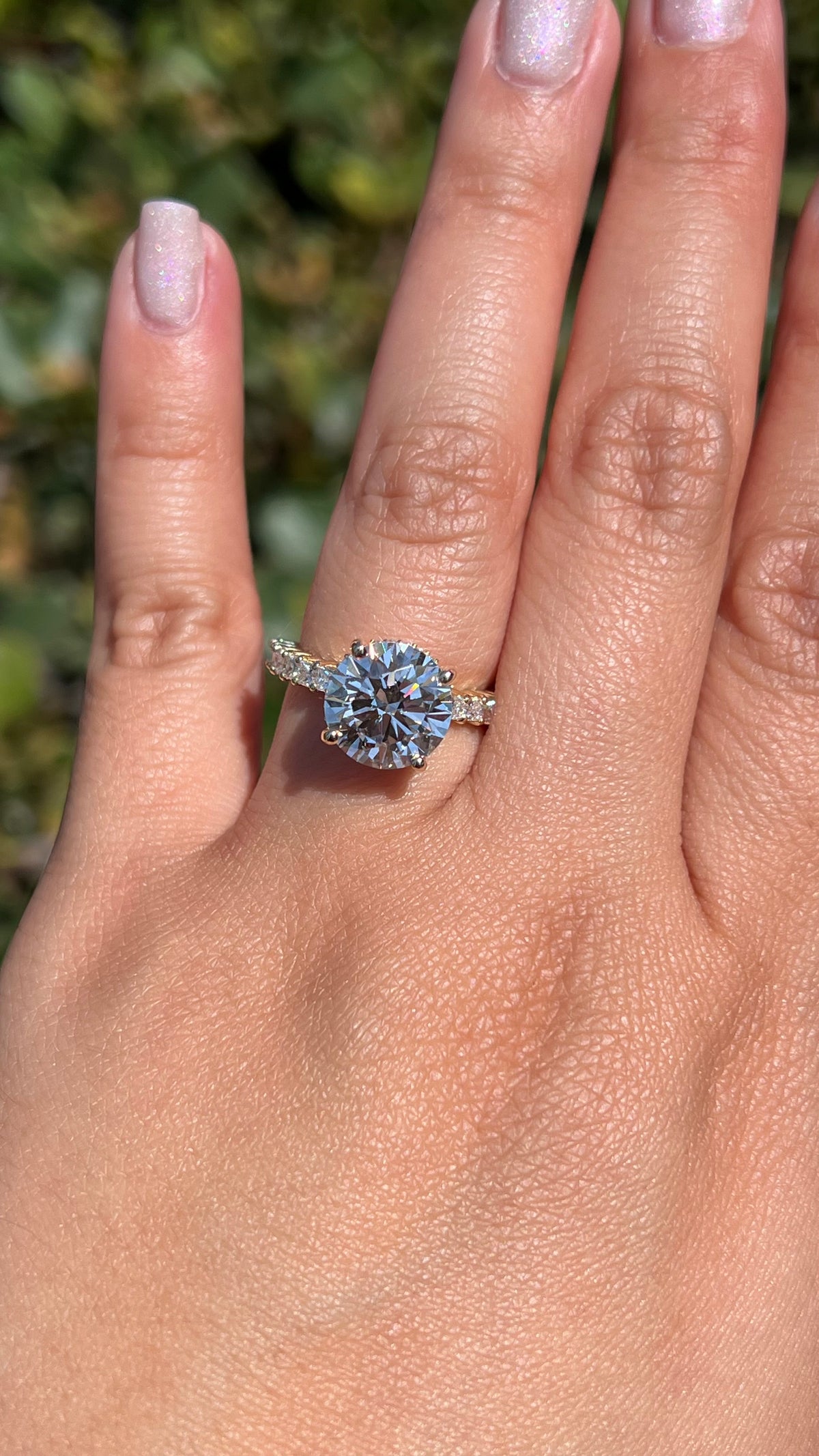 Primm 4.07ct E-VS1 Round Cut Lab Grown Diamond Engagement Ring 14K Gold