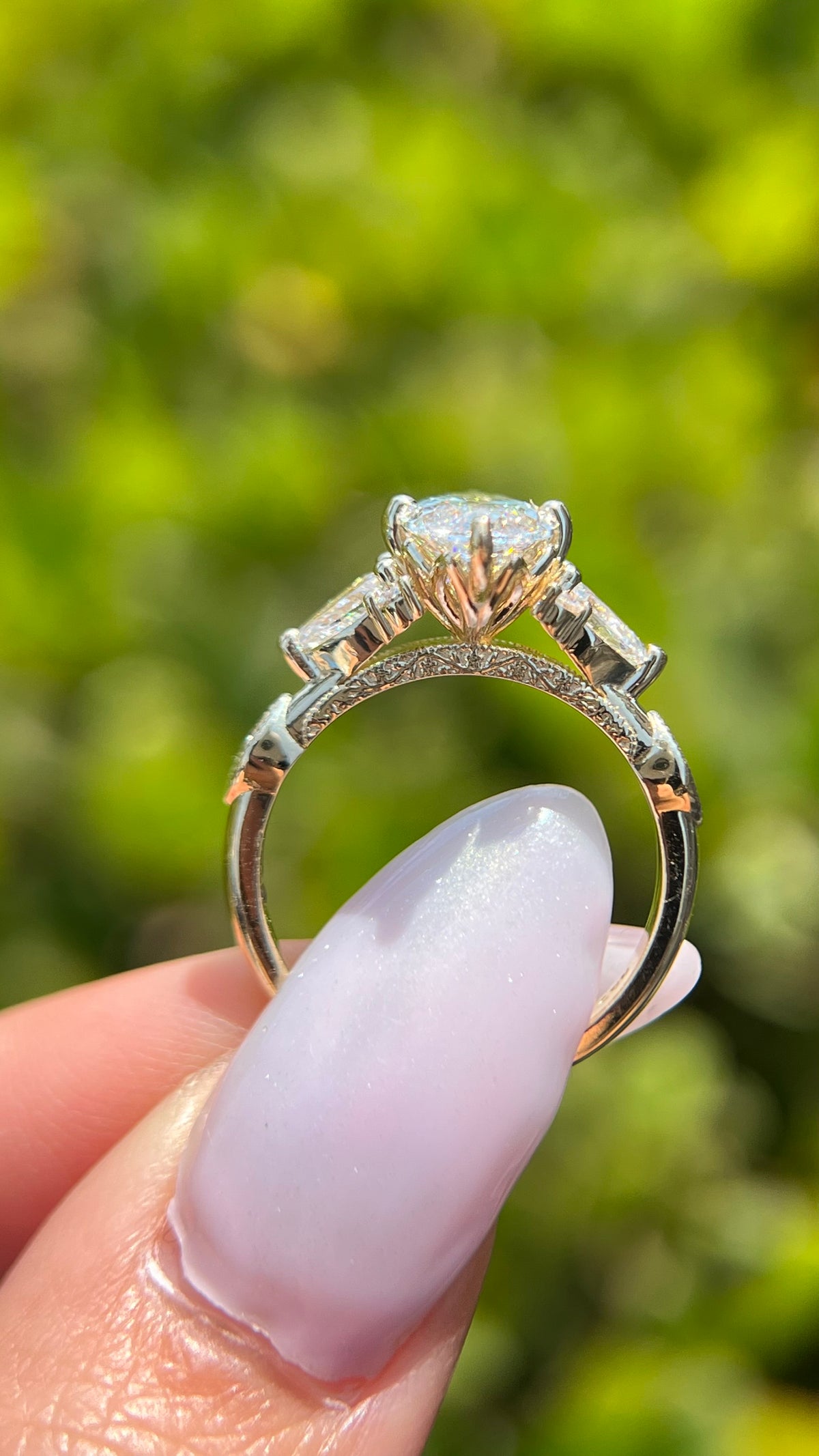 Paula 2.09ct E-VS1 Marquise Cut Lab Grown Diamond Engagement Ring 14K Yellow Gold