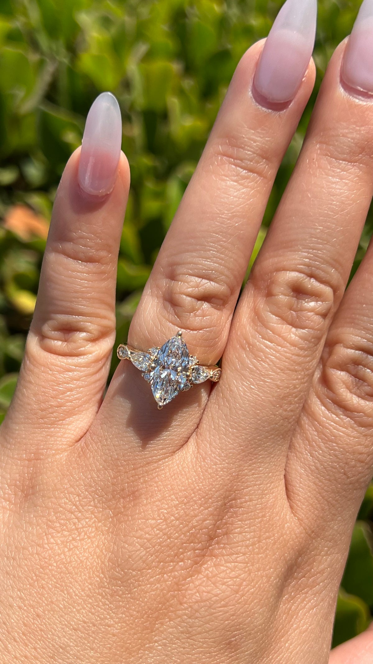 Paula 2.09ct E-VS1 Marquise Cut Lab Grown Diamond Engagement Ring 14K Yellow Gold